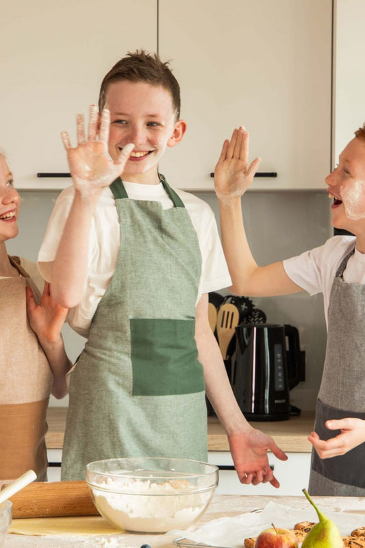 Tablier enfant CHAMBRAY 52x63cm, vert