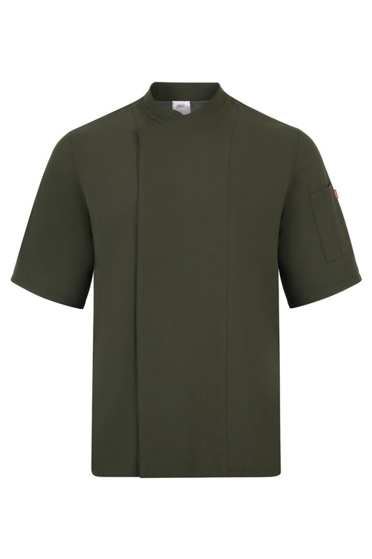 Veste de cuisine en microfibre avec dos Coolmax® à manches courtes