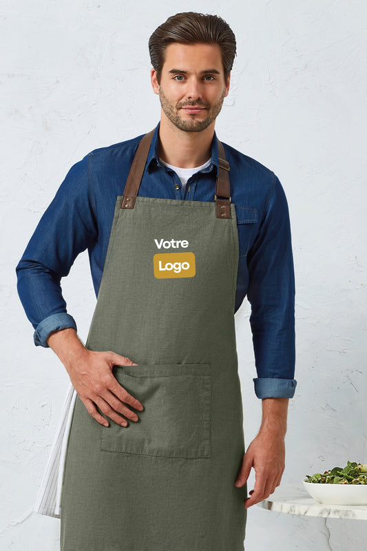 Tablier de cuisine personnalisé à bavette