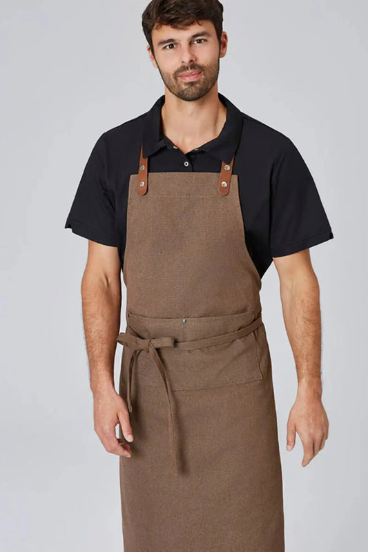 Tablier Cuisine Denim - Caramel