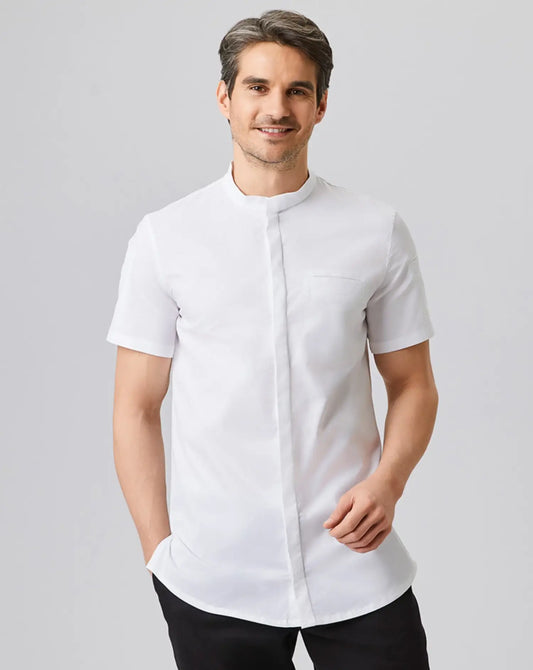 Veste fonctionnelle unisexe manches courtes (XL-5XL) - Blanc / XS