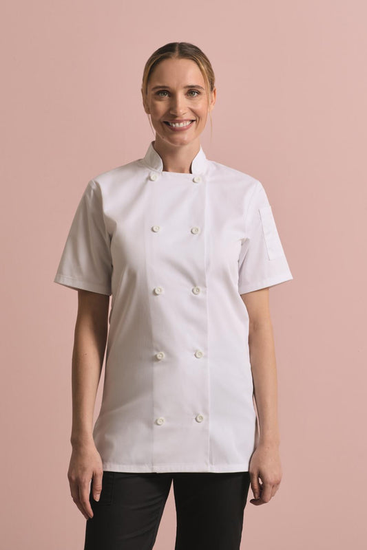 Veste de Chef Femme à Manches Courtes