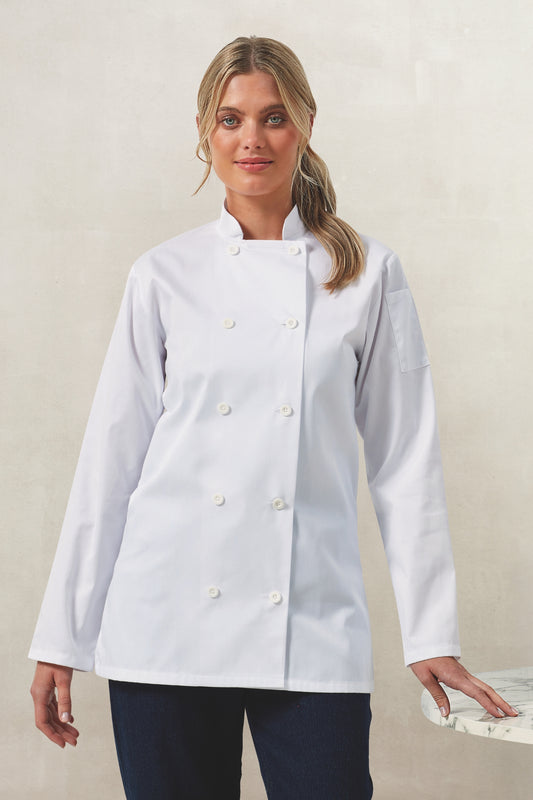 Veste de cuisine à manches longues pour femme