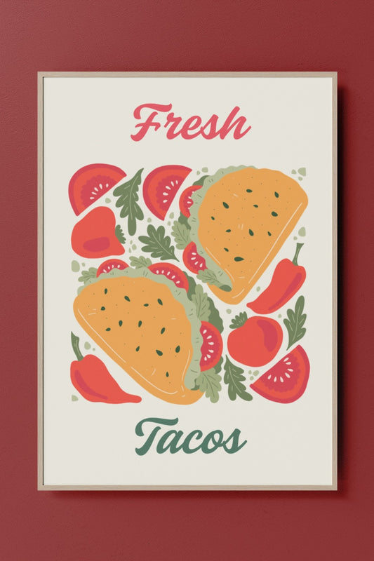 Tableaux Muraux - Décoration restaurant, cuisine | Art Mural "Fresh Tacos"