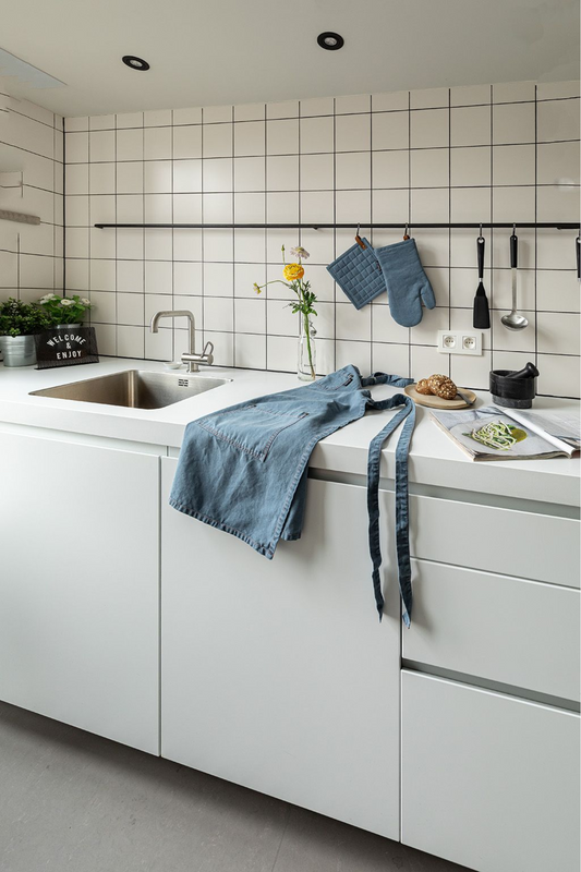 Gant de cuisine, Style Scandinave, Bleu