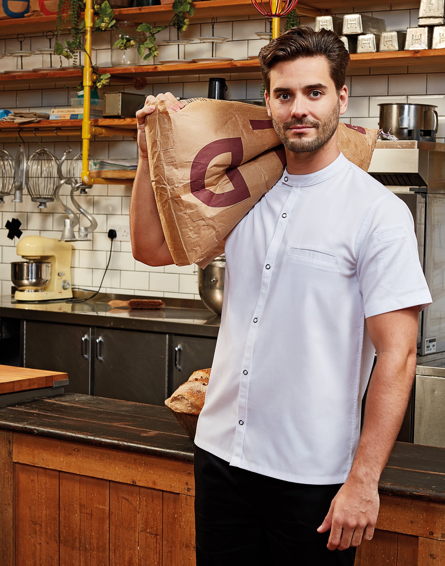 Blouse Veste De Cuisine Femme Metro Blouse Blanche JESSICA Manches