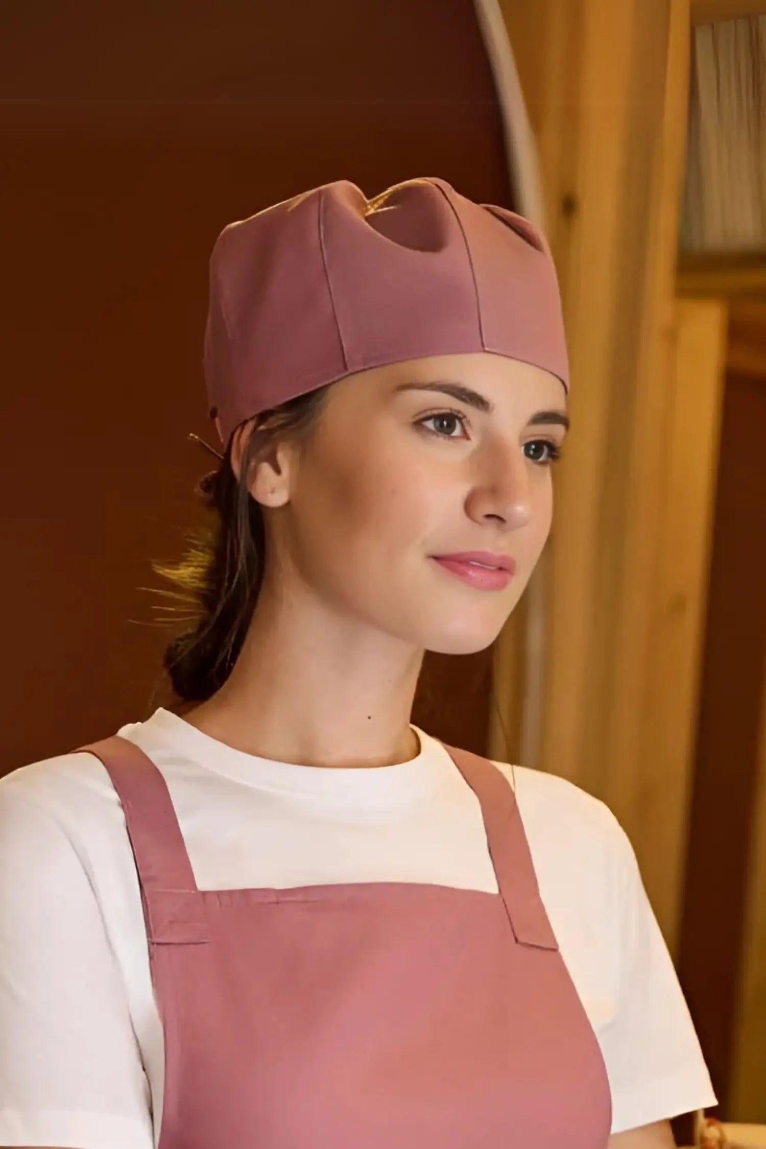 Calot de chef ajustable et personnalisable. - Rose