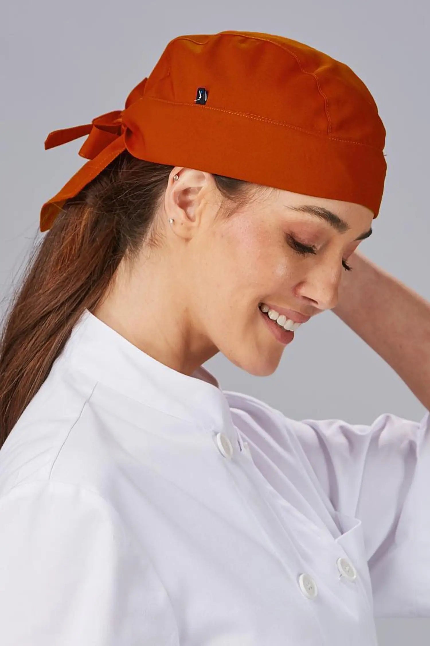 Calot de cuisine personnalisé unisexe - Orange brique