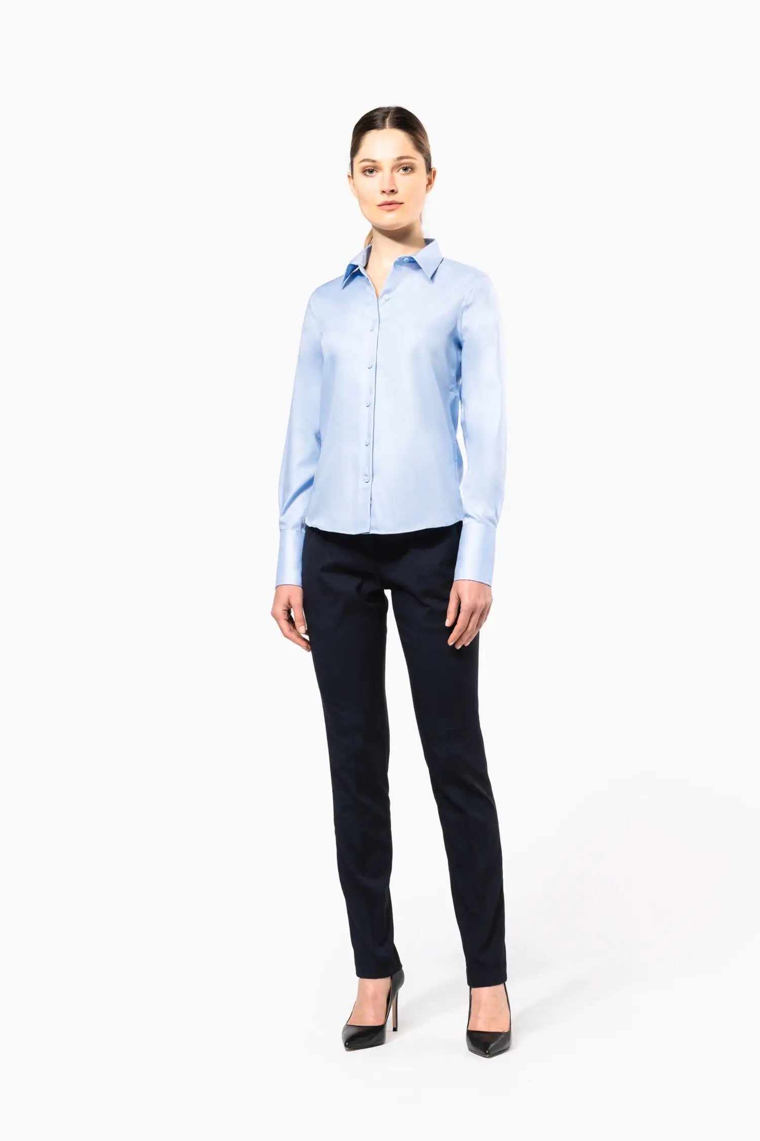 Chemise de service manches longues sans repassage - Femme