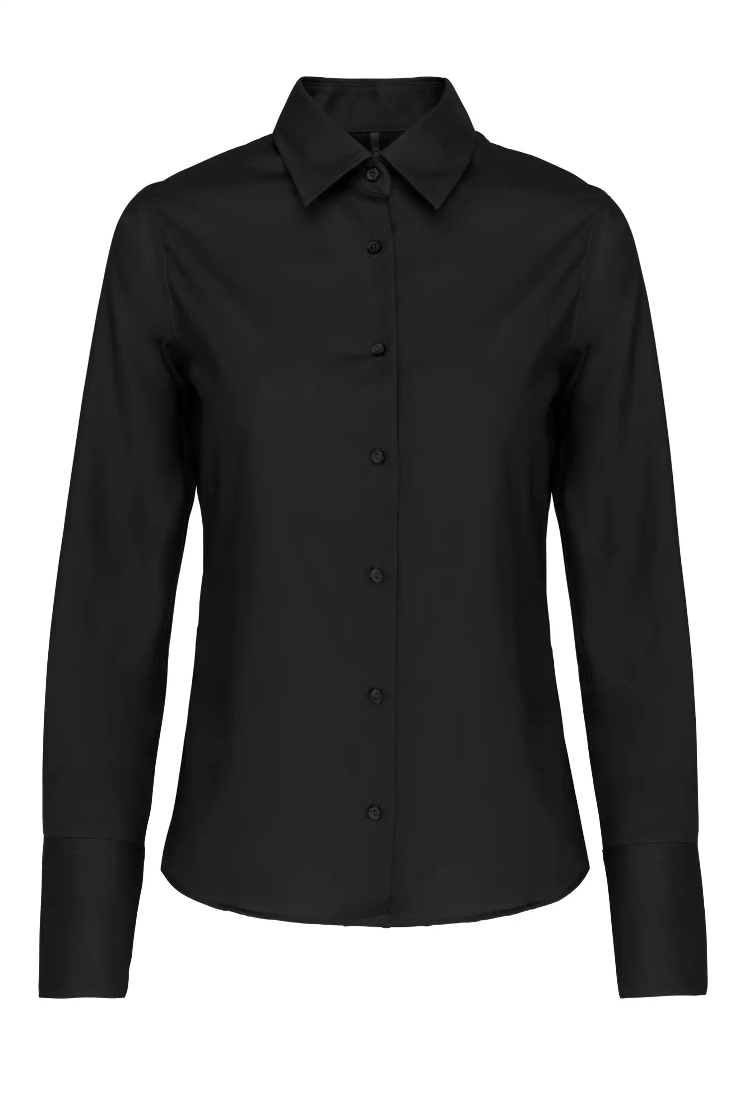 Chemise de service manches longues sans repassage - Femme - Noir / S