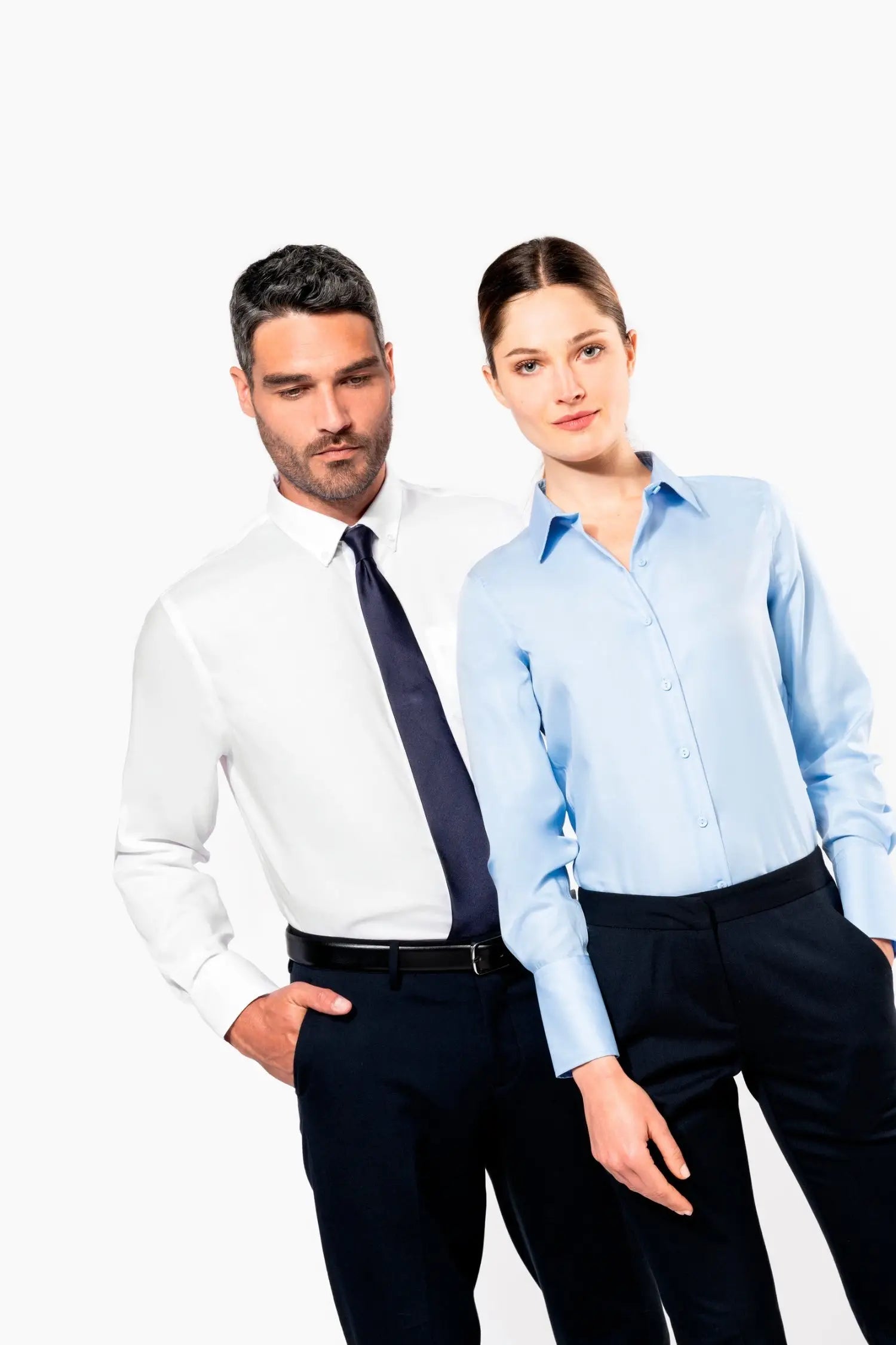 Chemise de service manches longues sans repassage - Homme