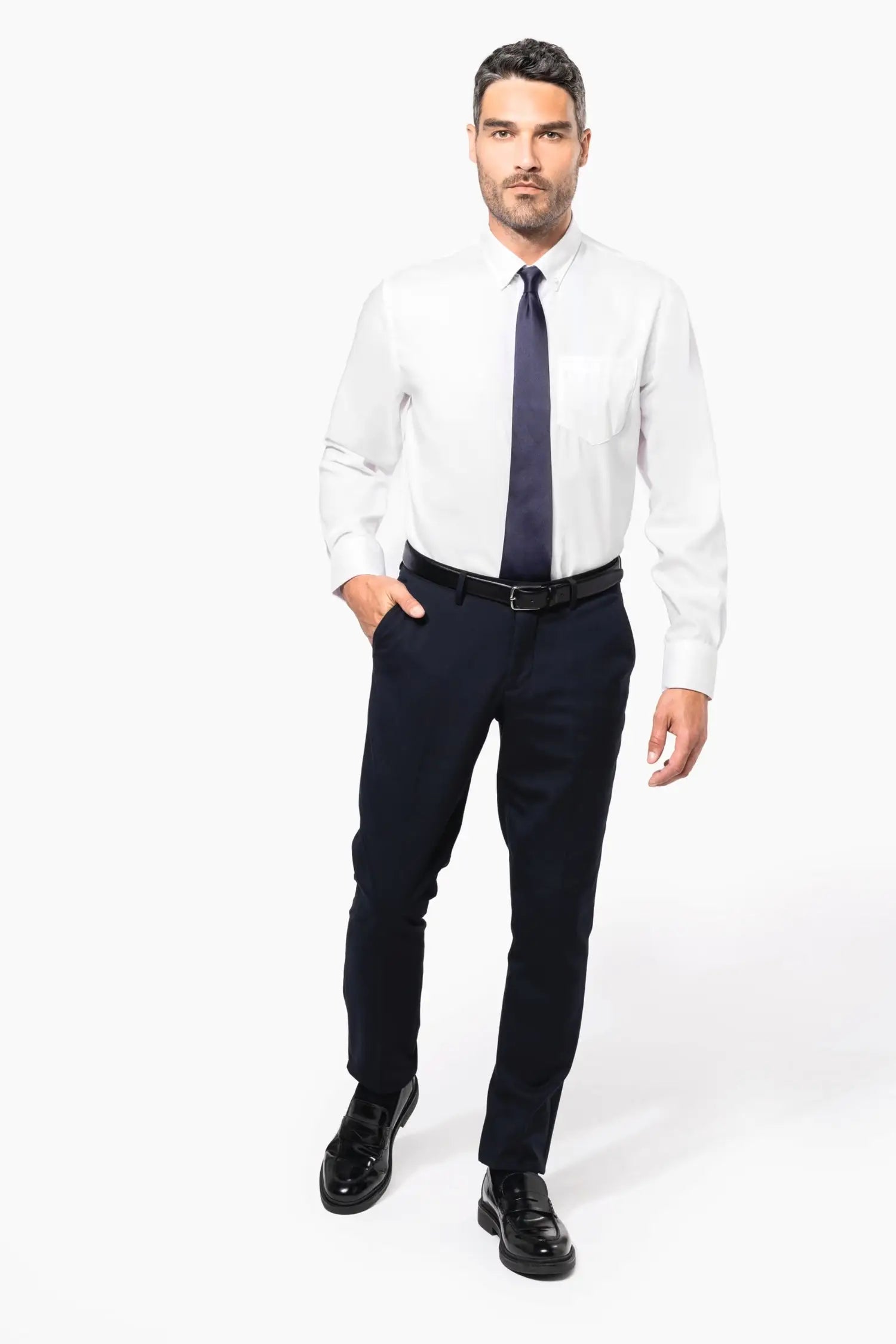 Chemise de service manches longues sans repassage - Homme