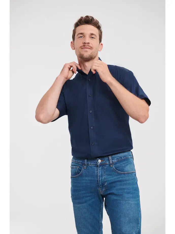 Chemise Oxford Classique à Manches Courtes personnalisable