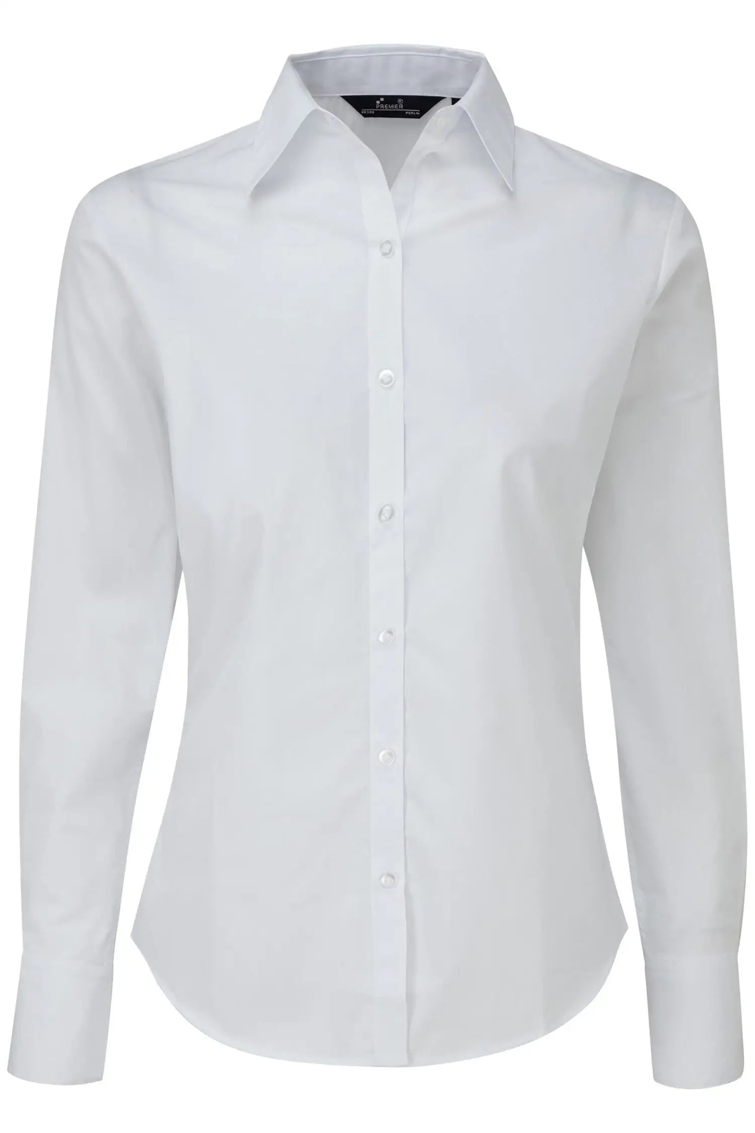 Chemisier popeline à manches longues pour femme - XS / Blanc