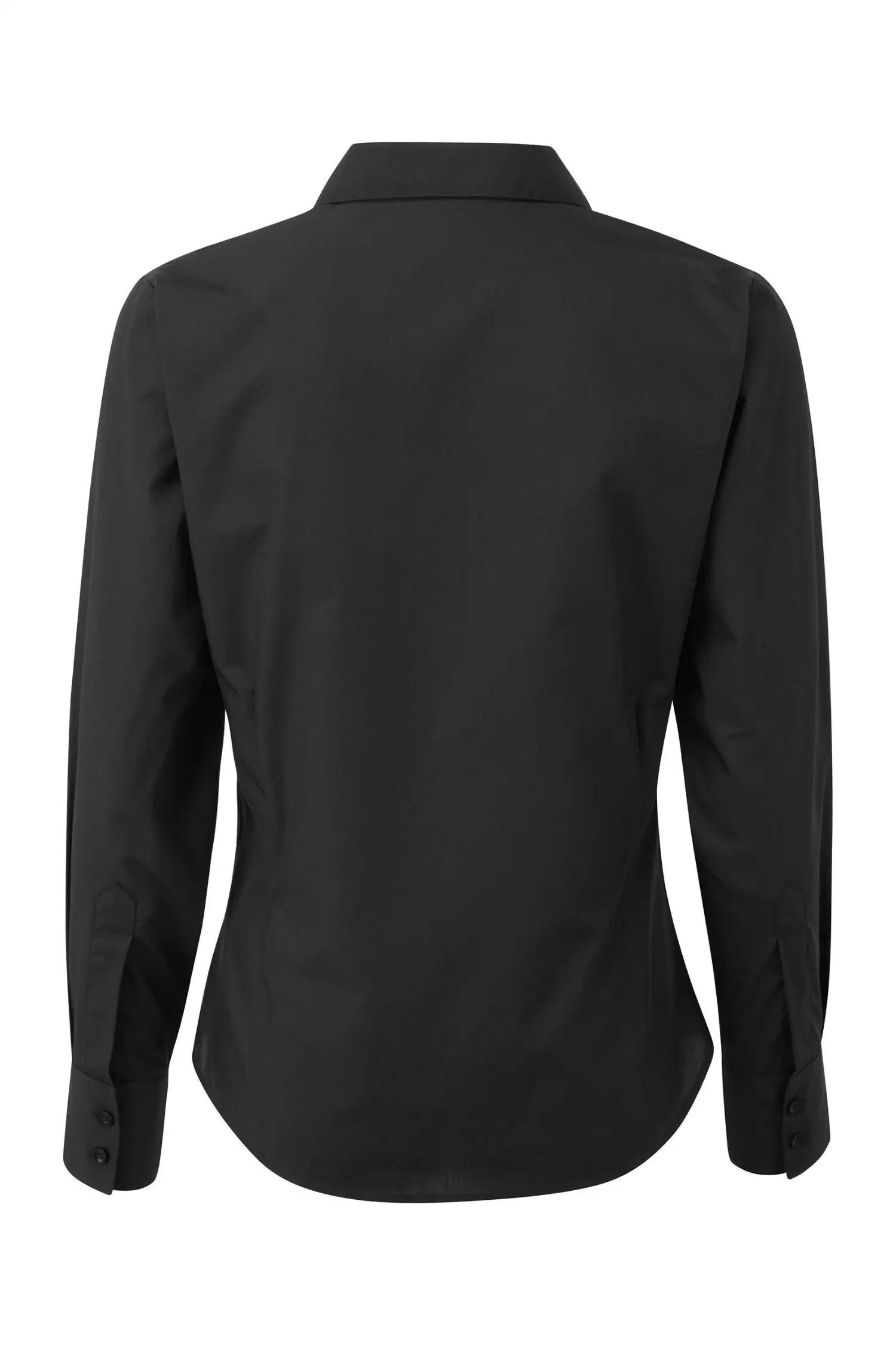 Chemisier popeline à manches longues pour femme - XS / Noir