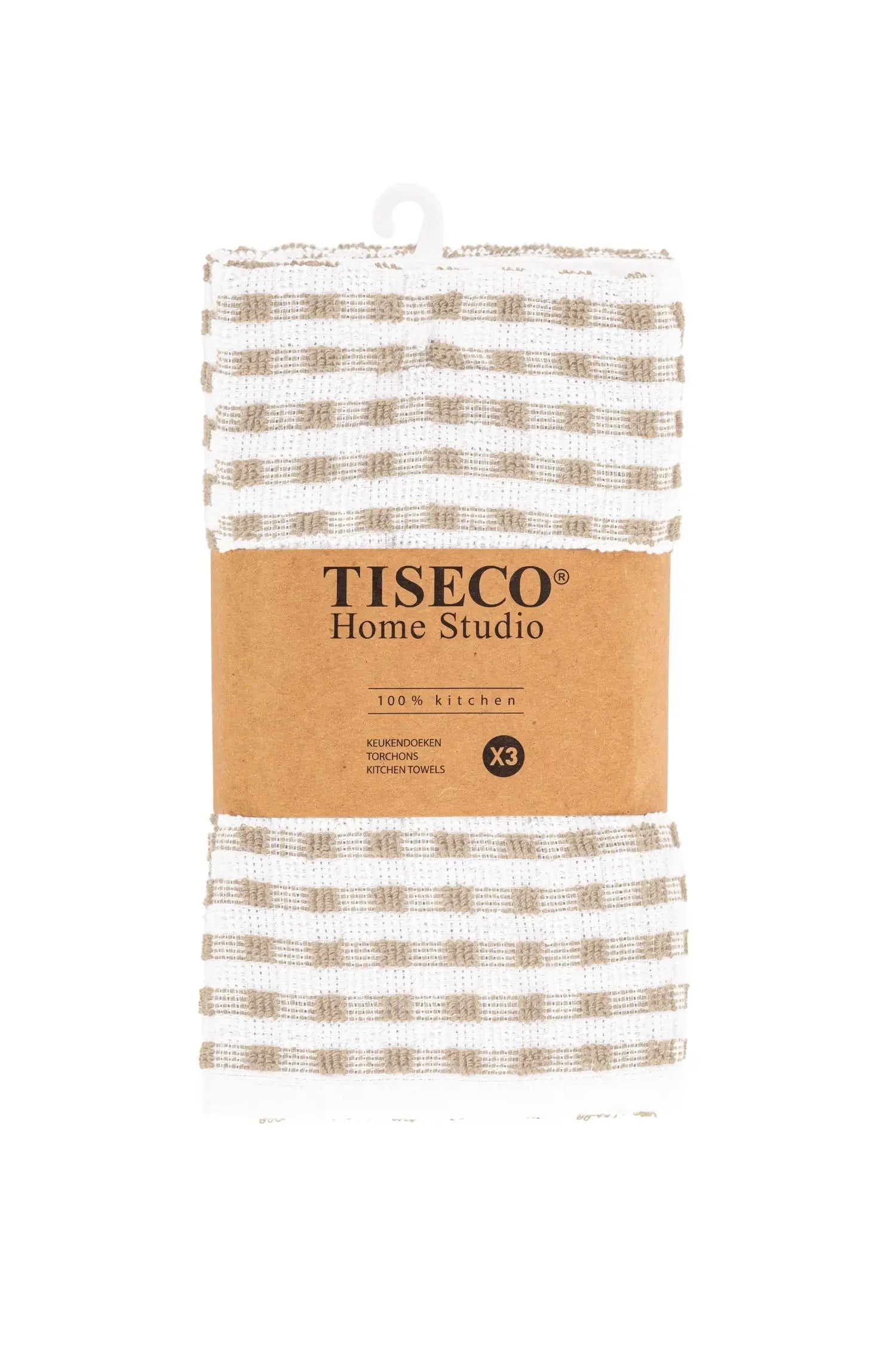 Ensemble de Torchons OMAN - Set de 3 - 50x70 cm - Beige
