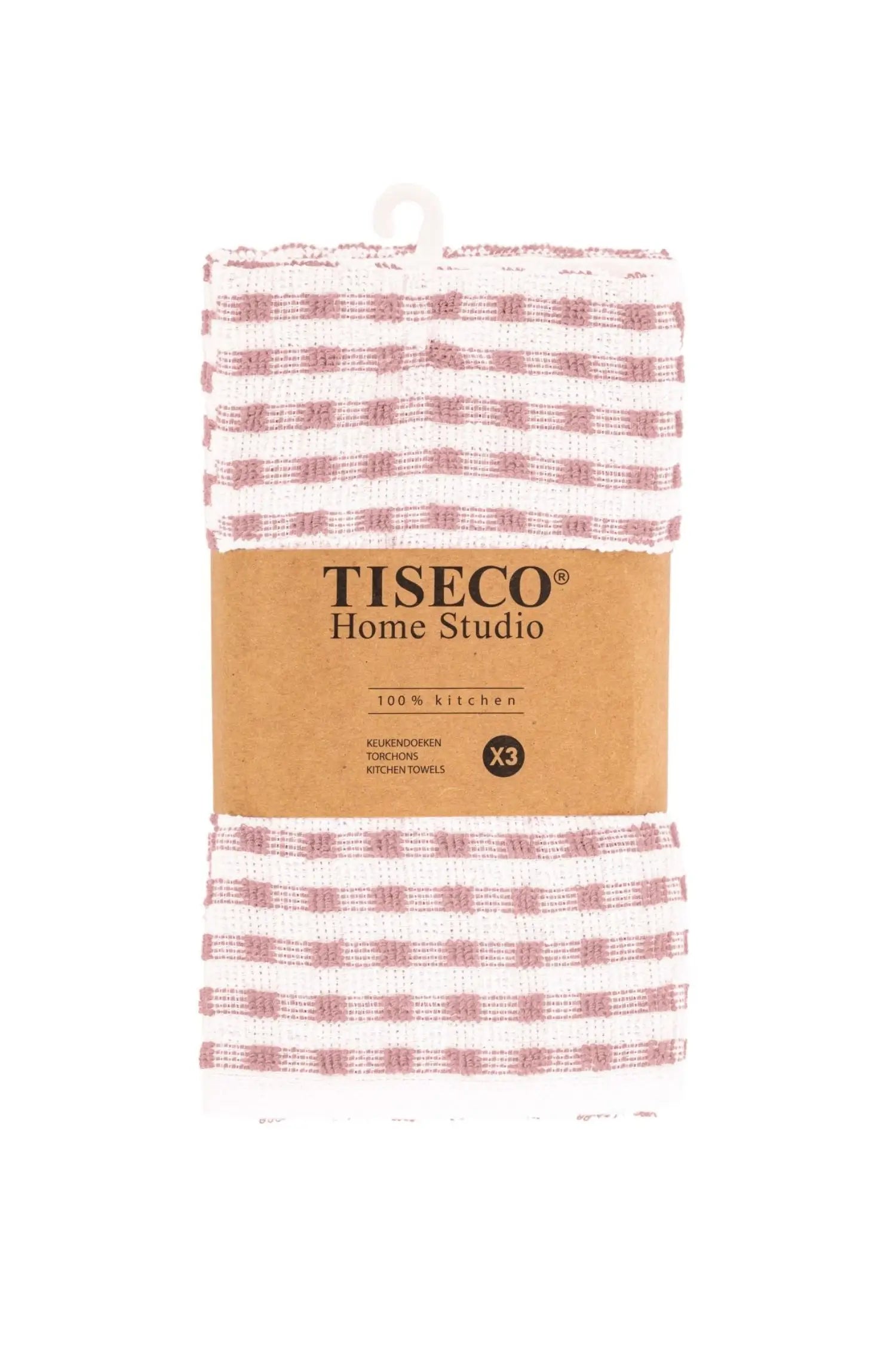 Ensemble de Torchons OMAN - Set de 3 - 50x70 cm - Rose