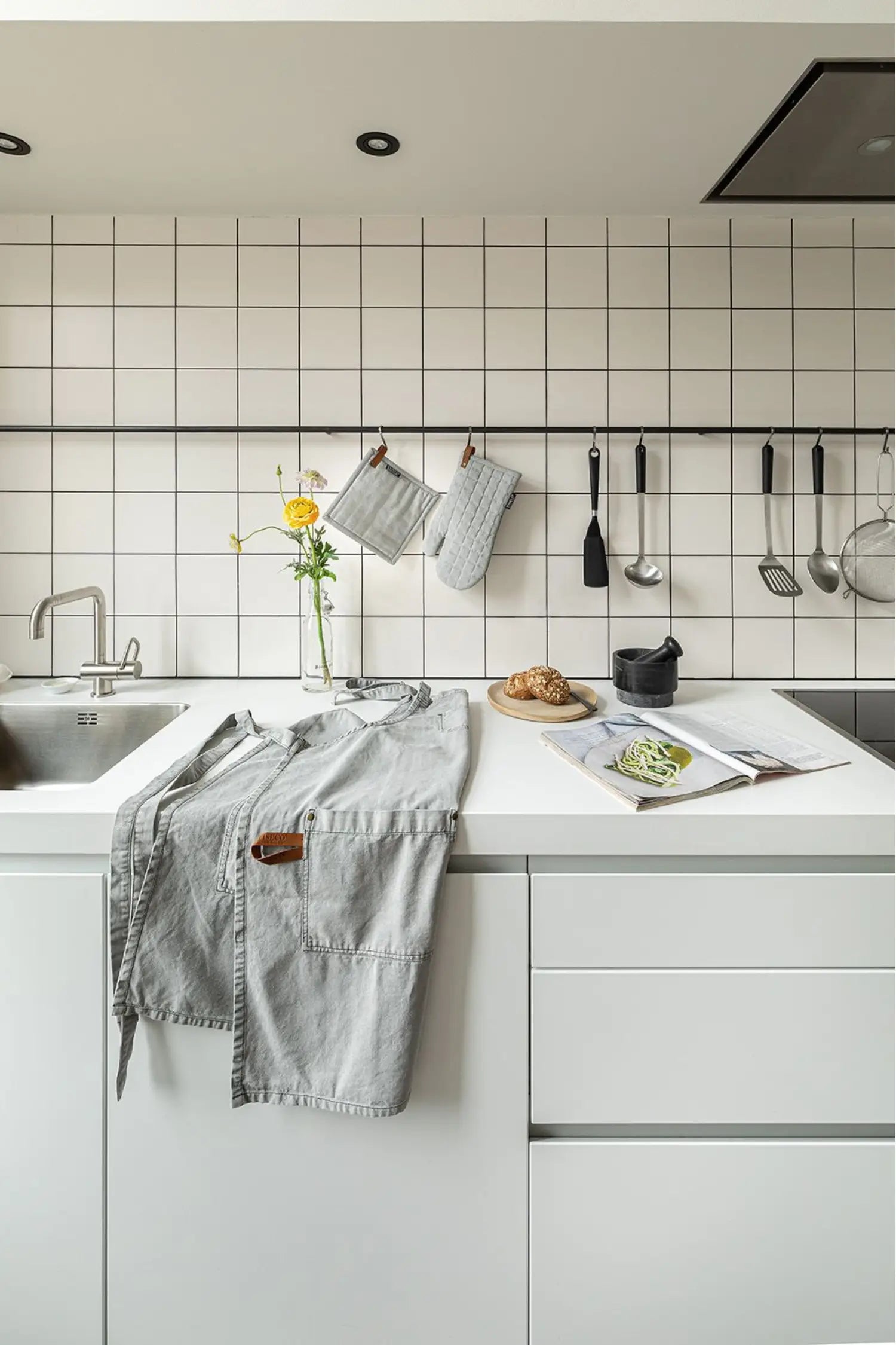 Gant de cuisine Style Scandinave Gris Clair