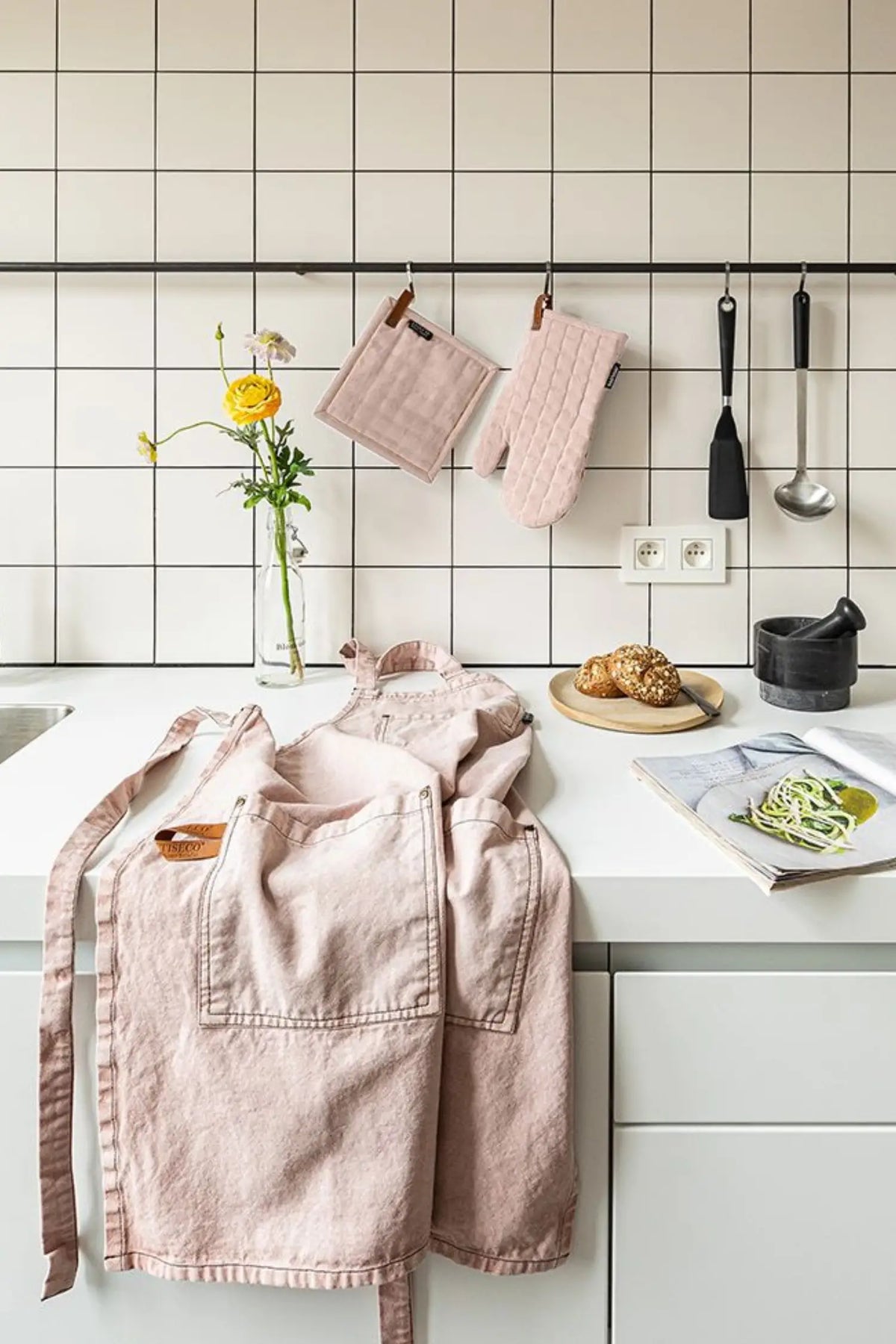 Gant de cuisine Style Scandinave Rose