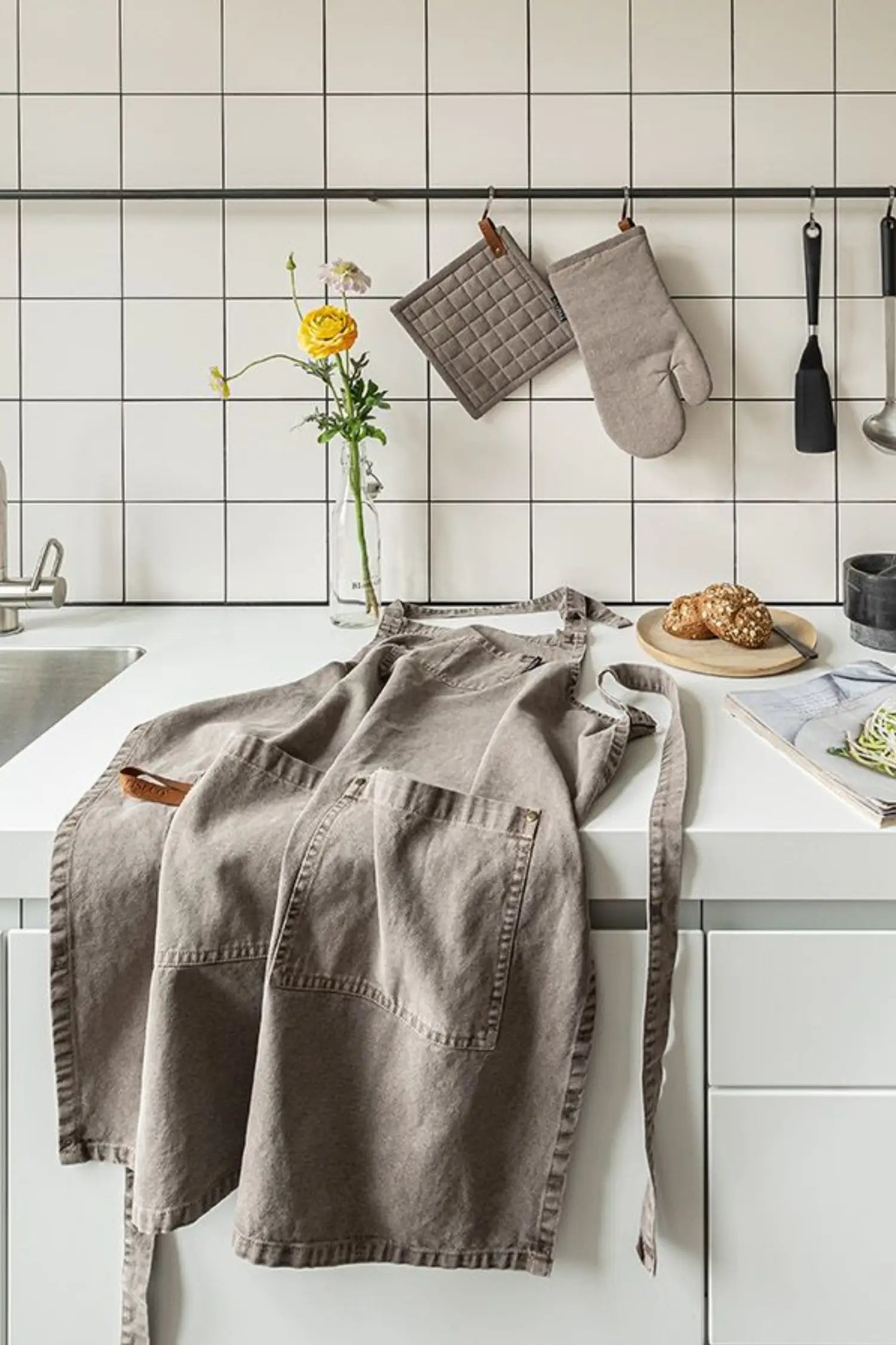 Gant de cuisine Style Scandinave Taupe Foncé