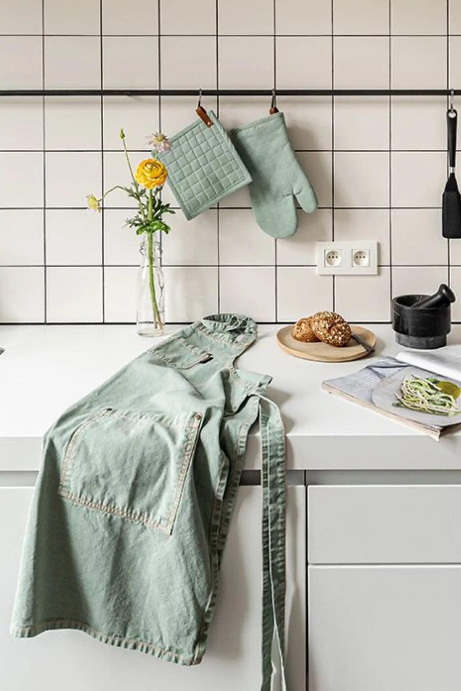 Gant de cuisine Style Scandinave Vert Clair