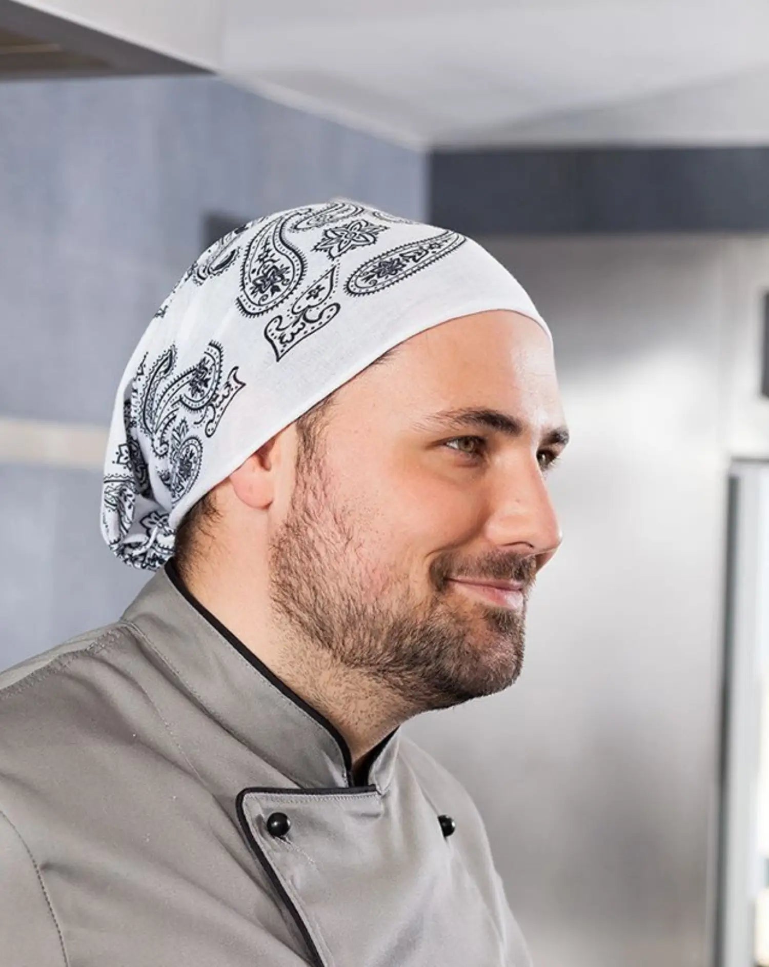 Multi-Bandana ’Paisley noir et blanc’