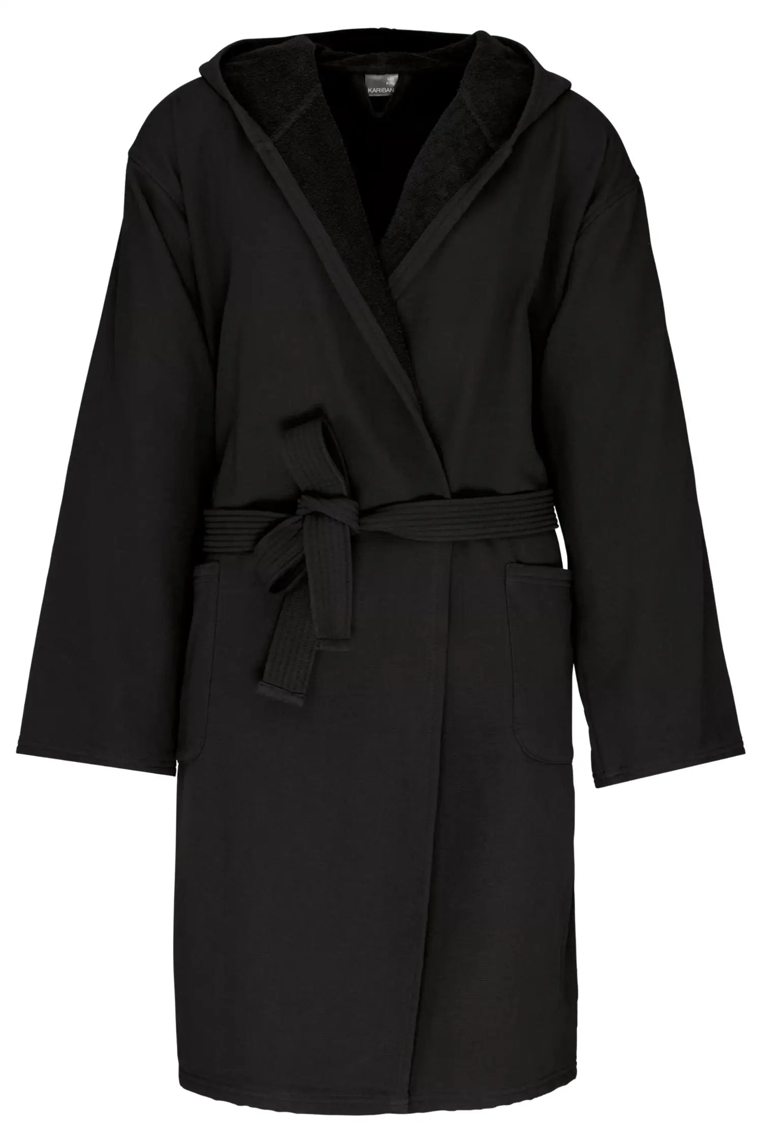 Peignoir de bain à capuche - Noir / S/M