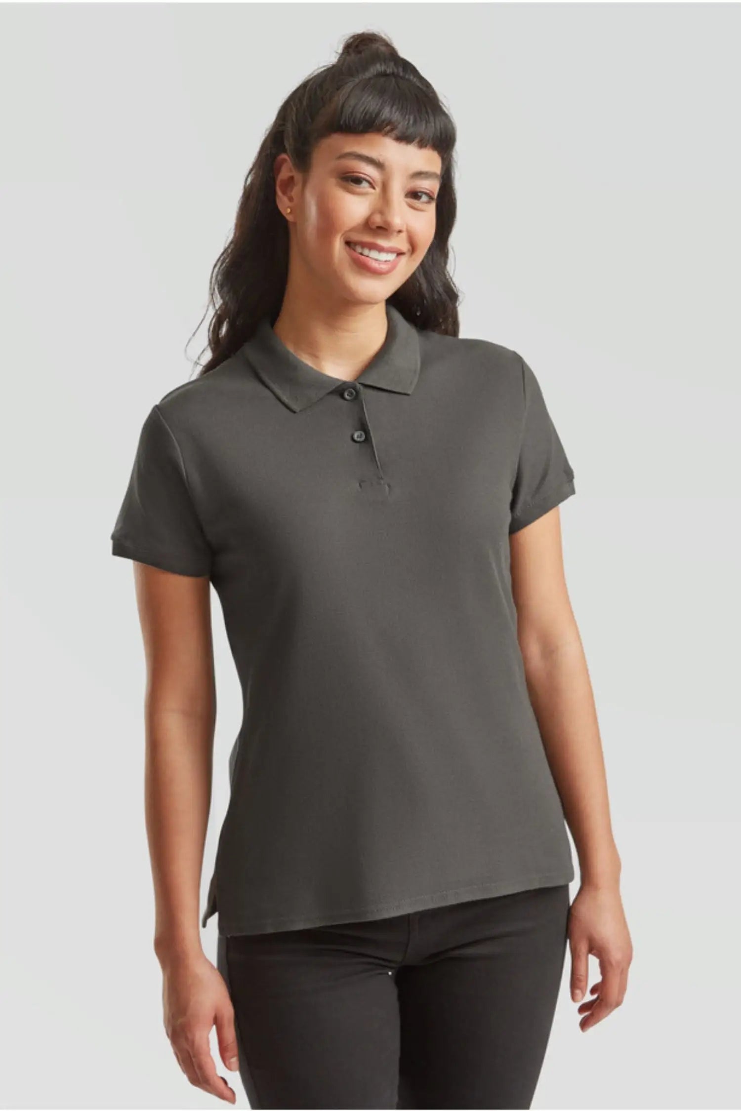 Polo Femme - Fruit of the Loom - Premium - Gris / XS