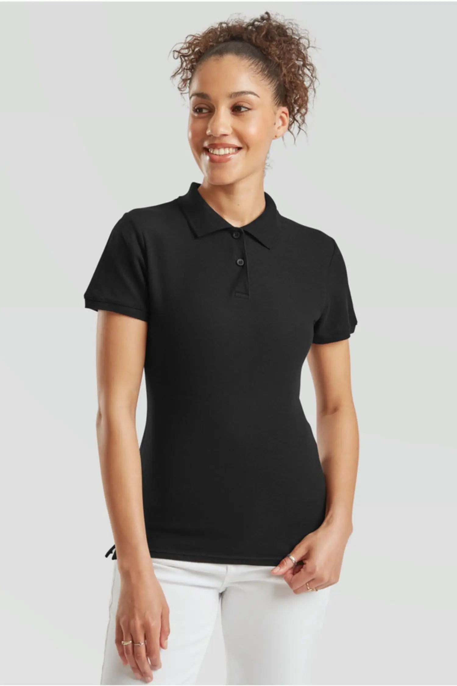 Polo Femme - Fruit of the Loom - Premium - Noir / XS