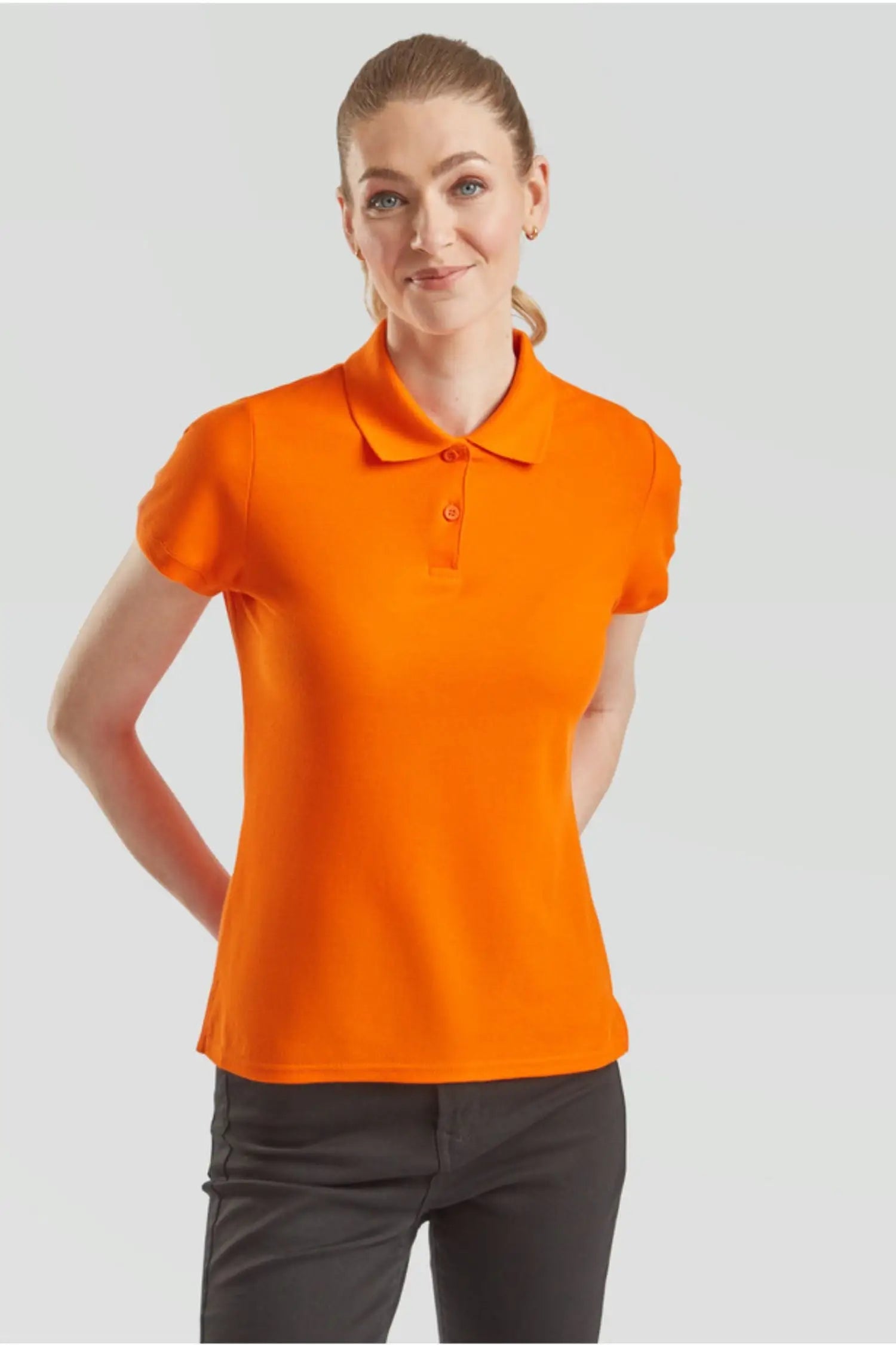 Polo Femme - Fruit of the Loom - Premium - Orange / XS
