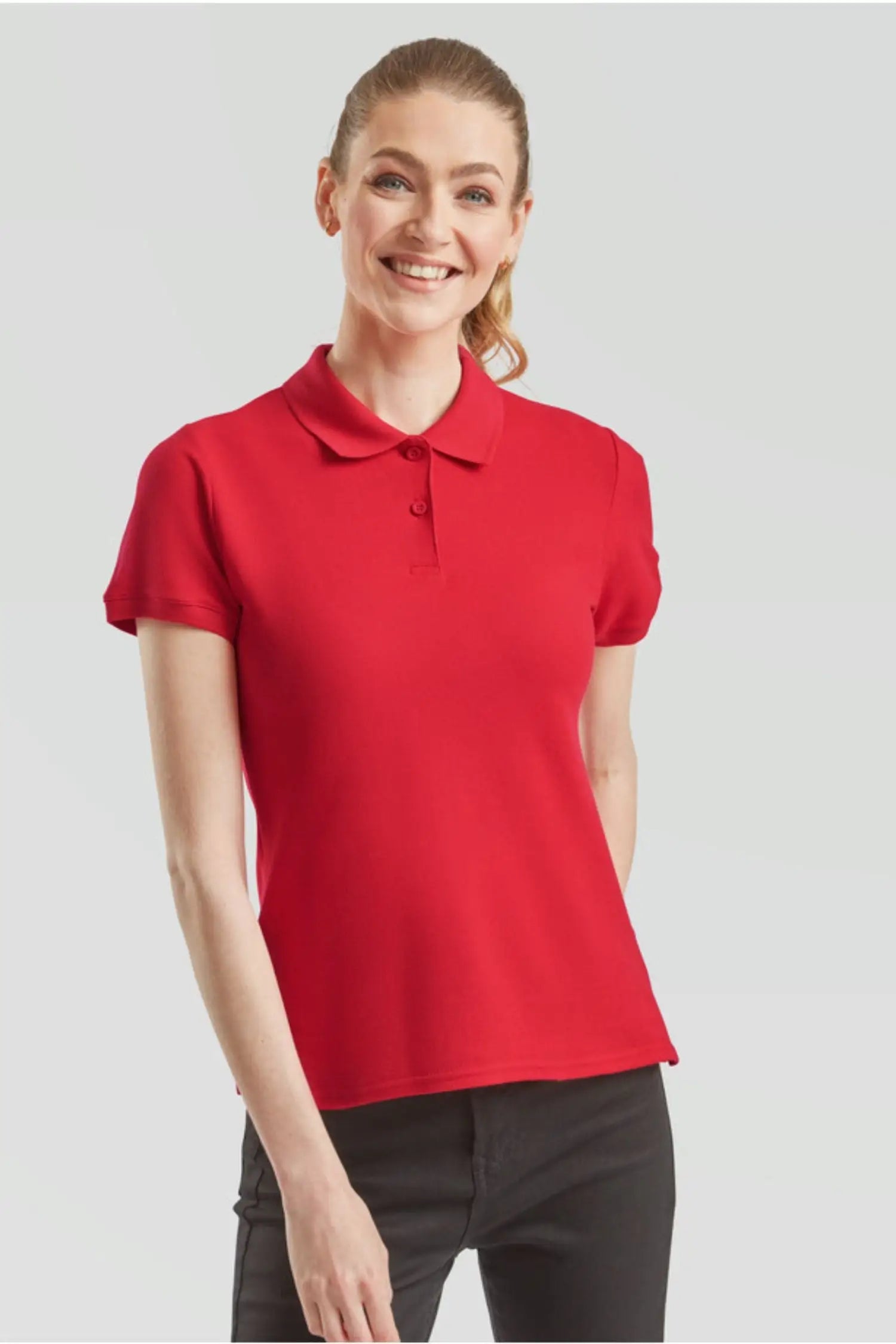Polo Femme - Fruit of the Loom - Premium - Rouge / XS