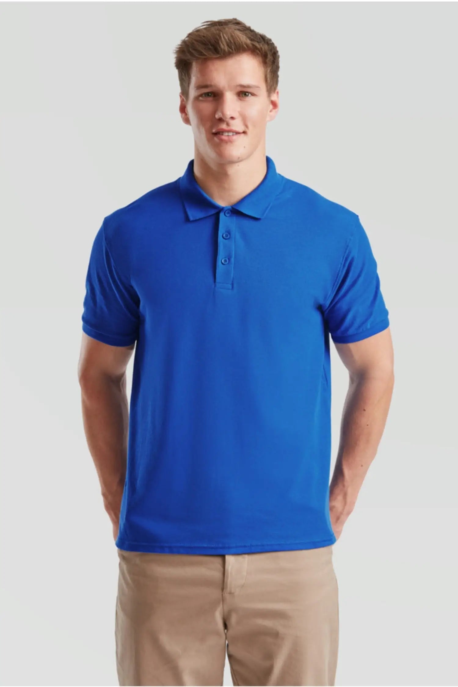 Polo Homme - Fruit of the Loom - Premium - Bleu royal / S