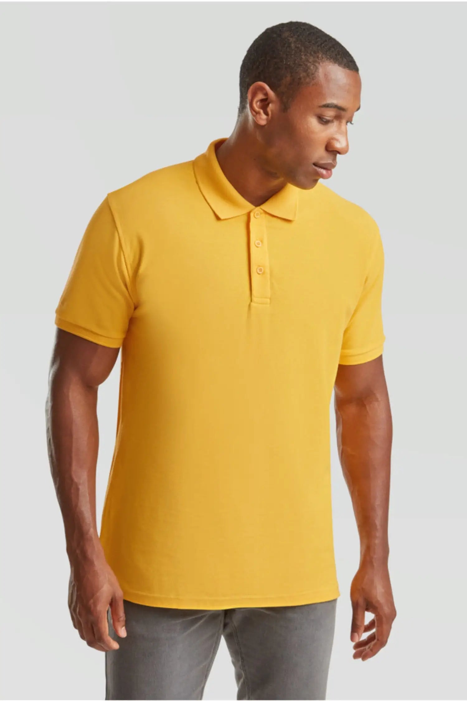 Polo Homme - Fruit of the Loom - Premium - Jaune / S