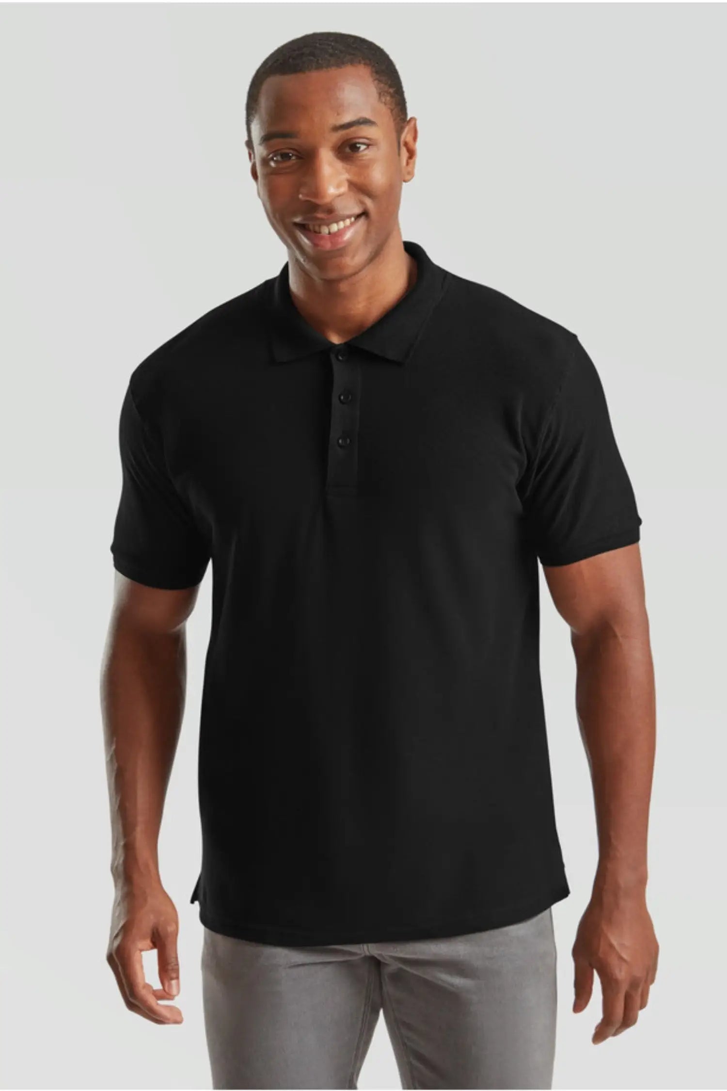 Polo Homme - Fruit of the Loom - Premium - Noir / S