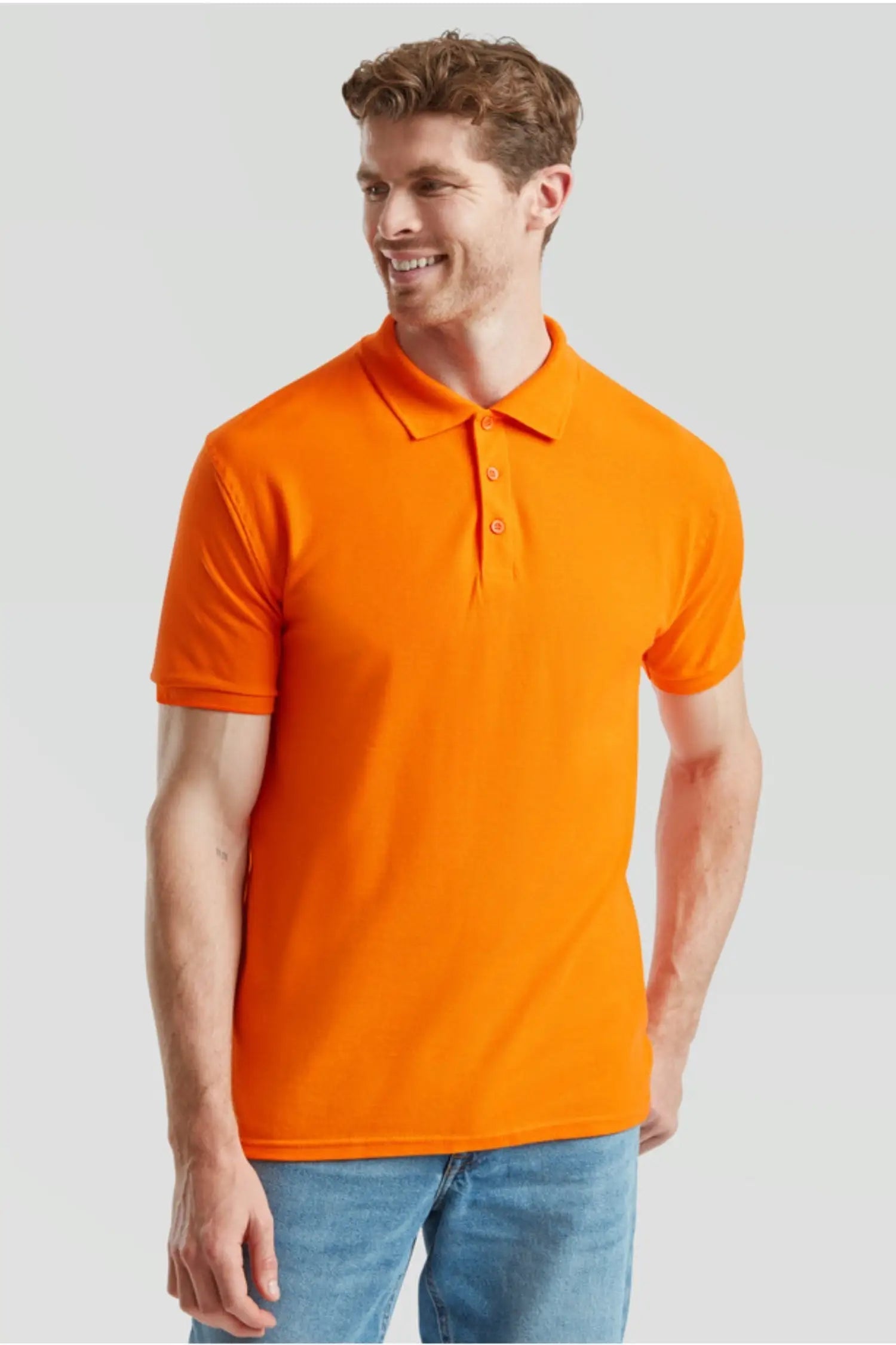 Polo Homme - Fruit of the Loom - Premium - Orange / S