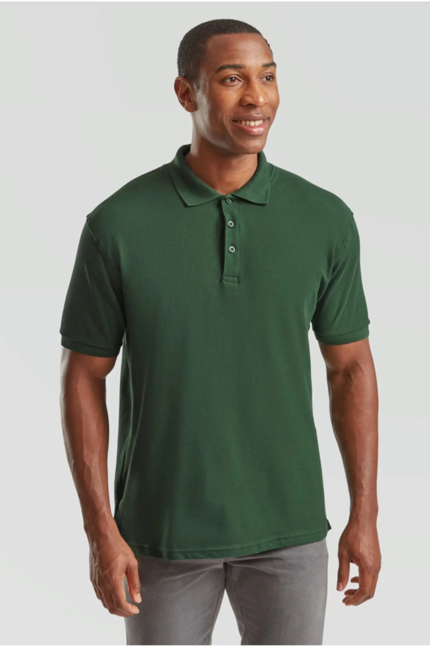 Polo Homme - Fruit of the Loom - Premium - Vert émeraude / S
