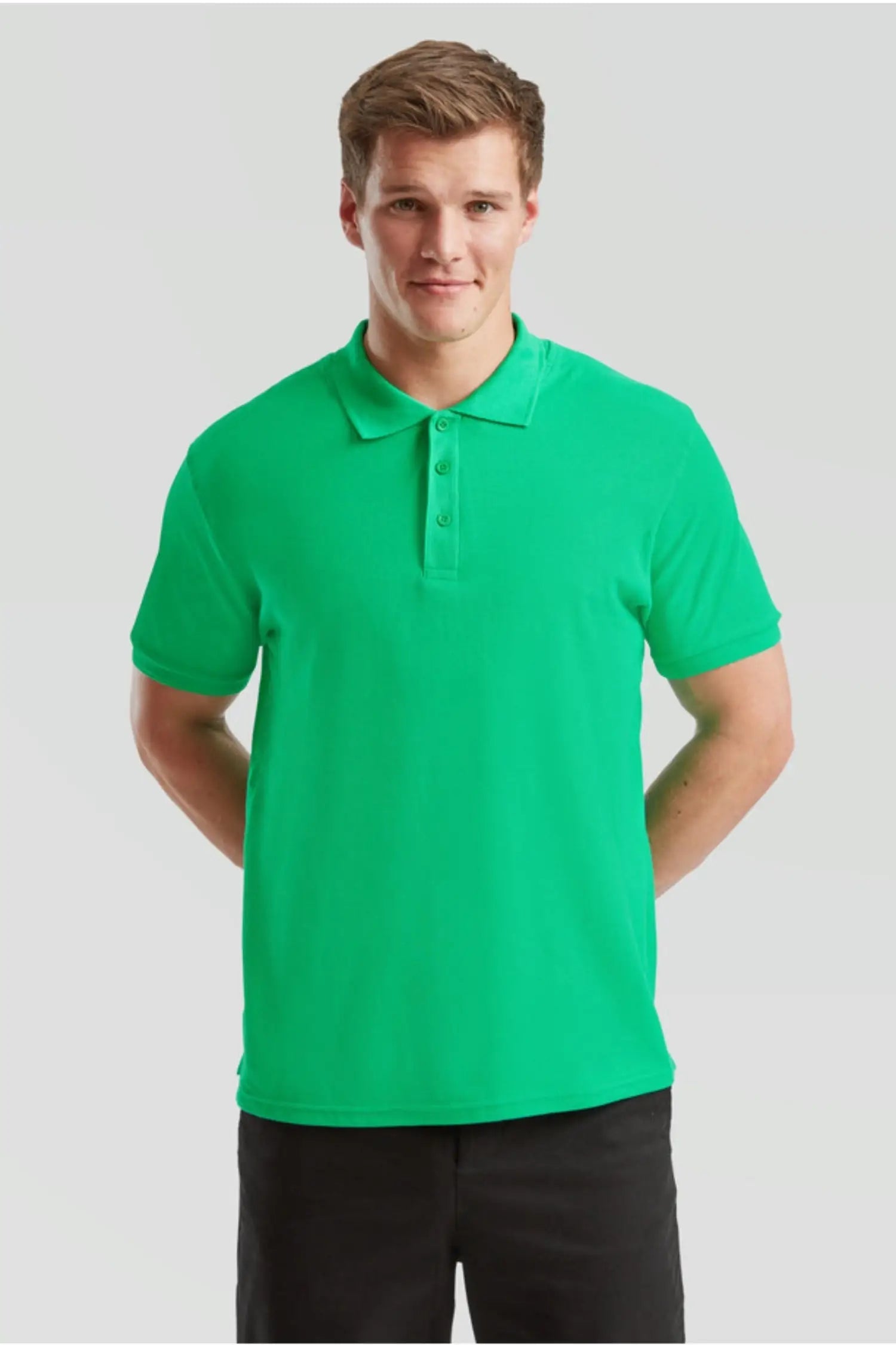 Polo Homme - Fruit of the Loom - Premium - Vert / S