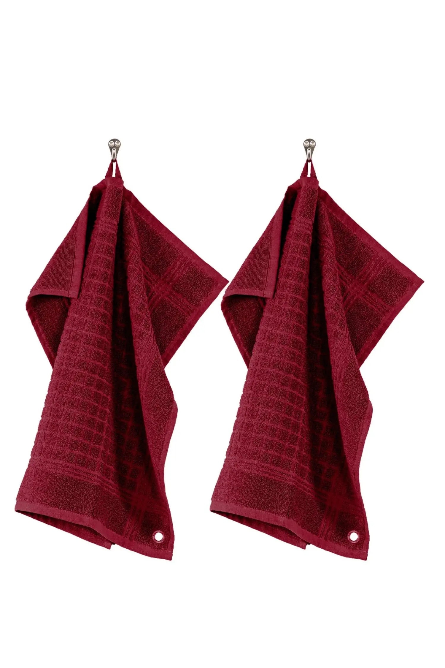 Serviette Éponge PHARAO - Set de 2 - 50x50 cm - Bordeaux