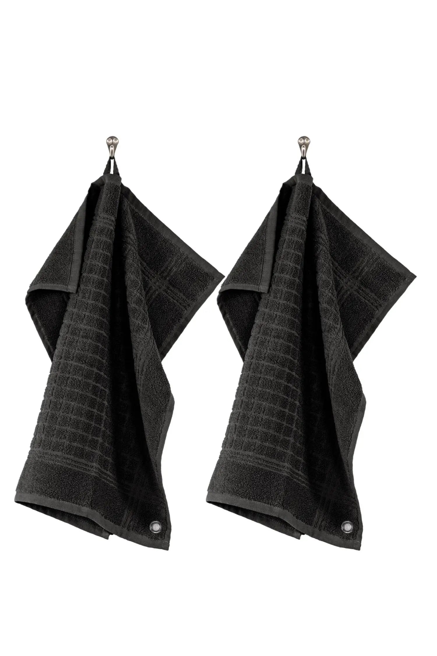 Serviette Éponge PHARAO - Set de 2 - 50x50 cm - Noir