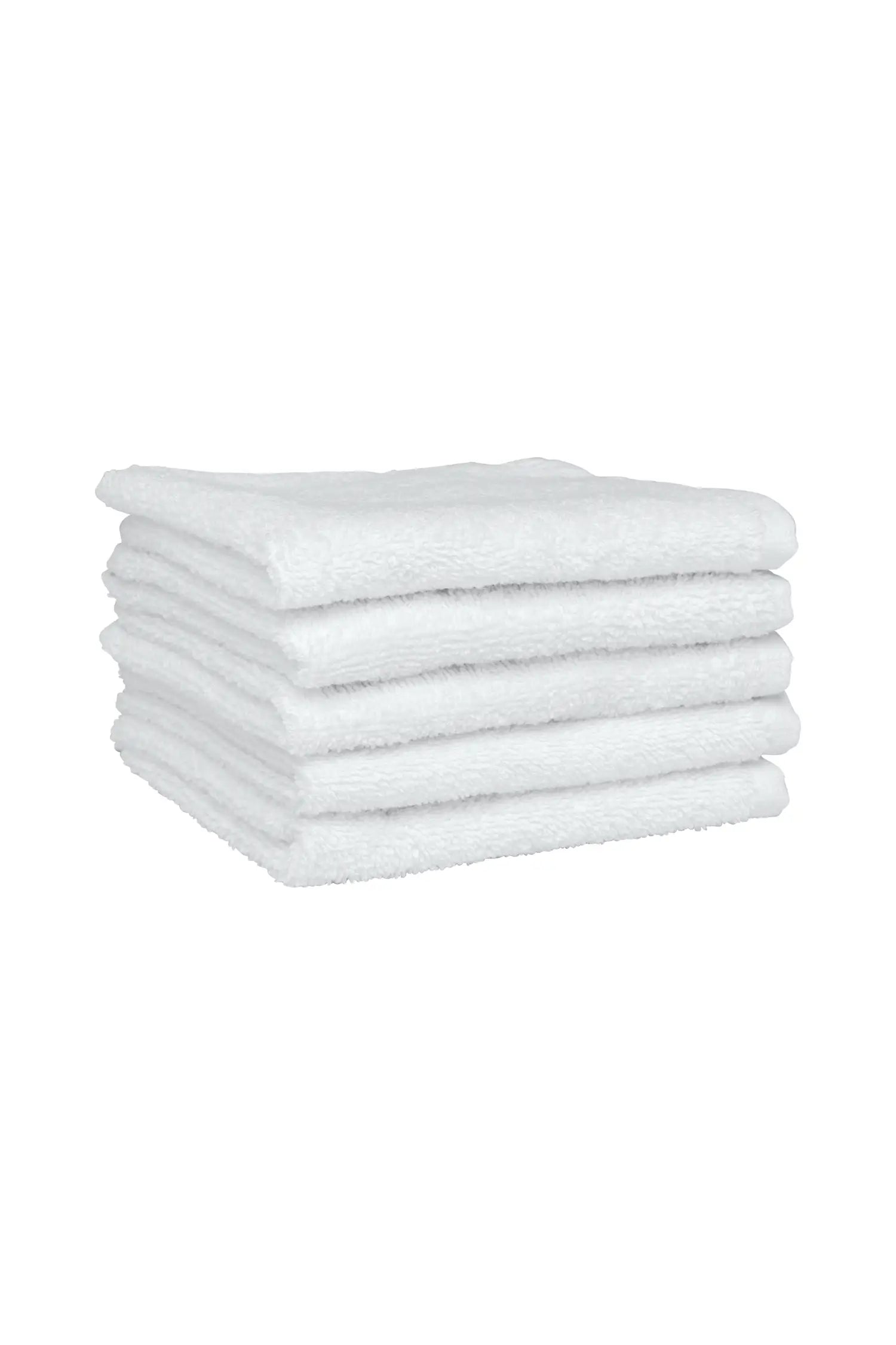 Serviettes d’invité - Lot de 5 serviettes (30 x 30 cm) - Blanc