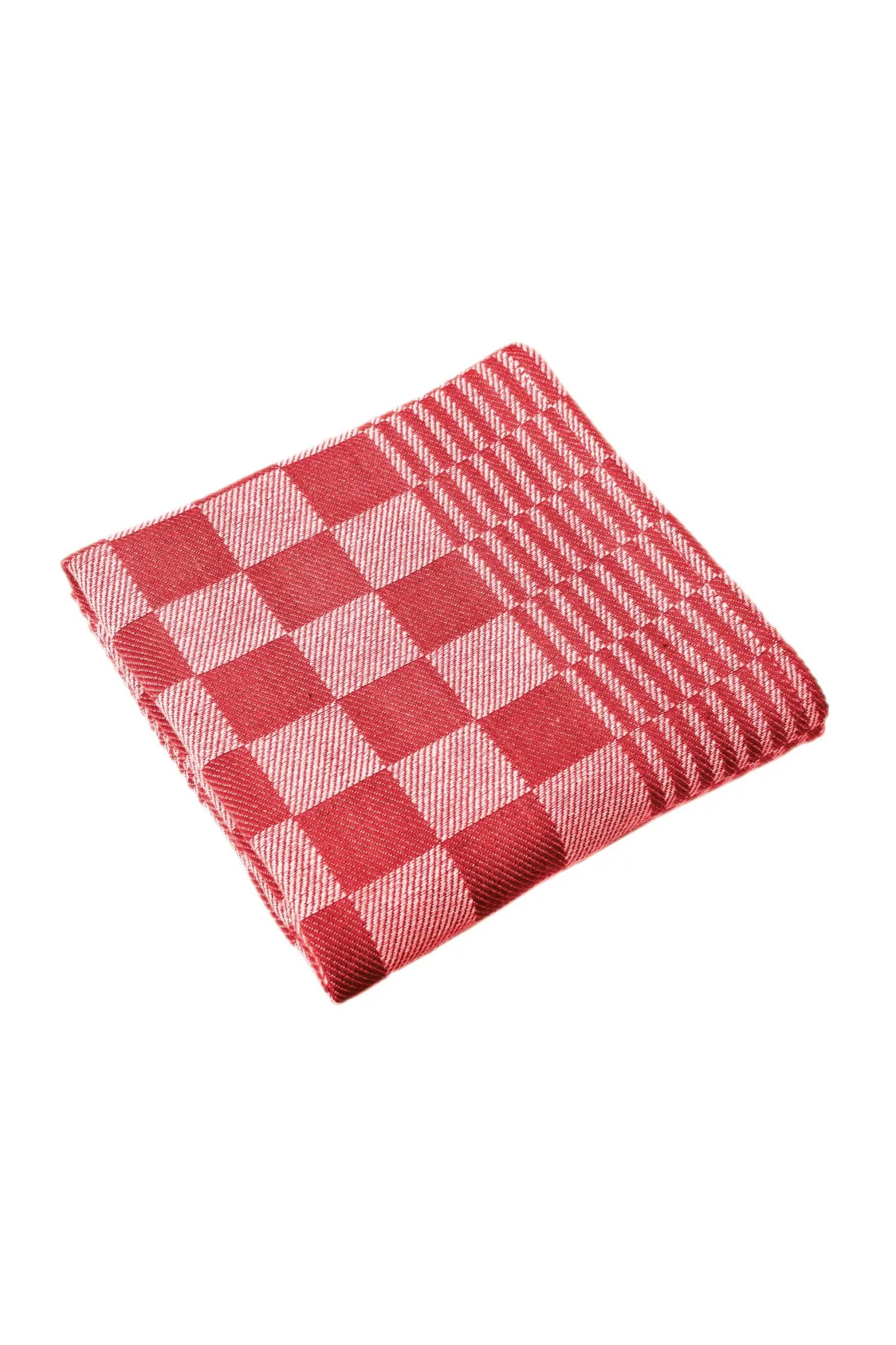SET de 6 Torchons Motif d’Échecs - Rouge