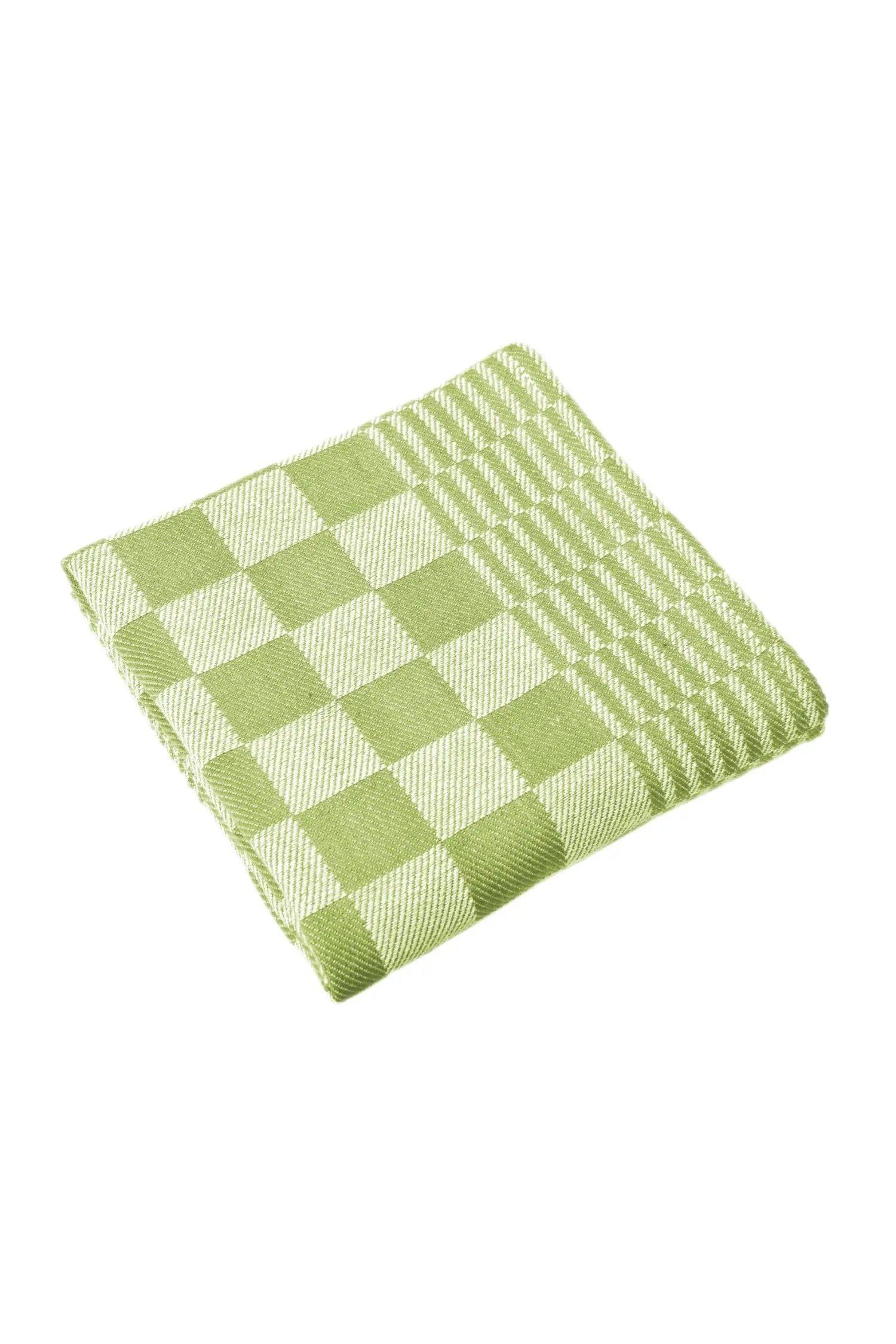SET de 6 Torchons Motif d’Échecs - Vert citron