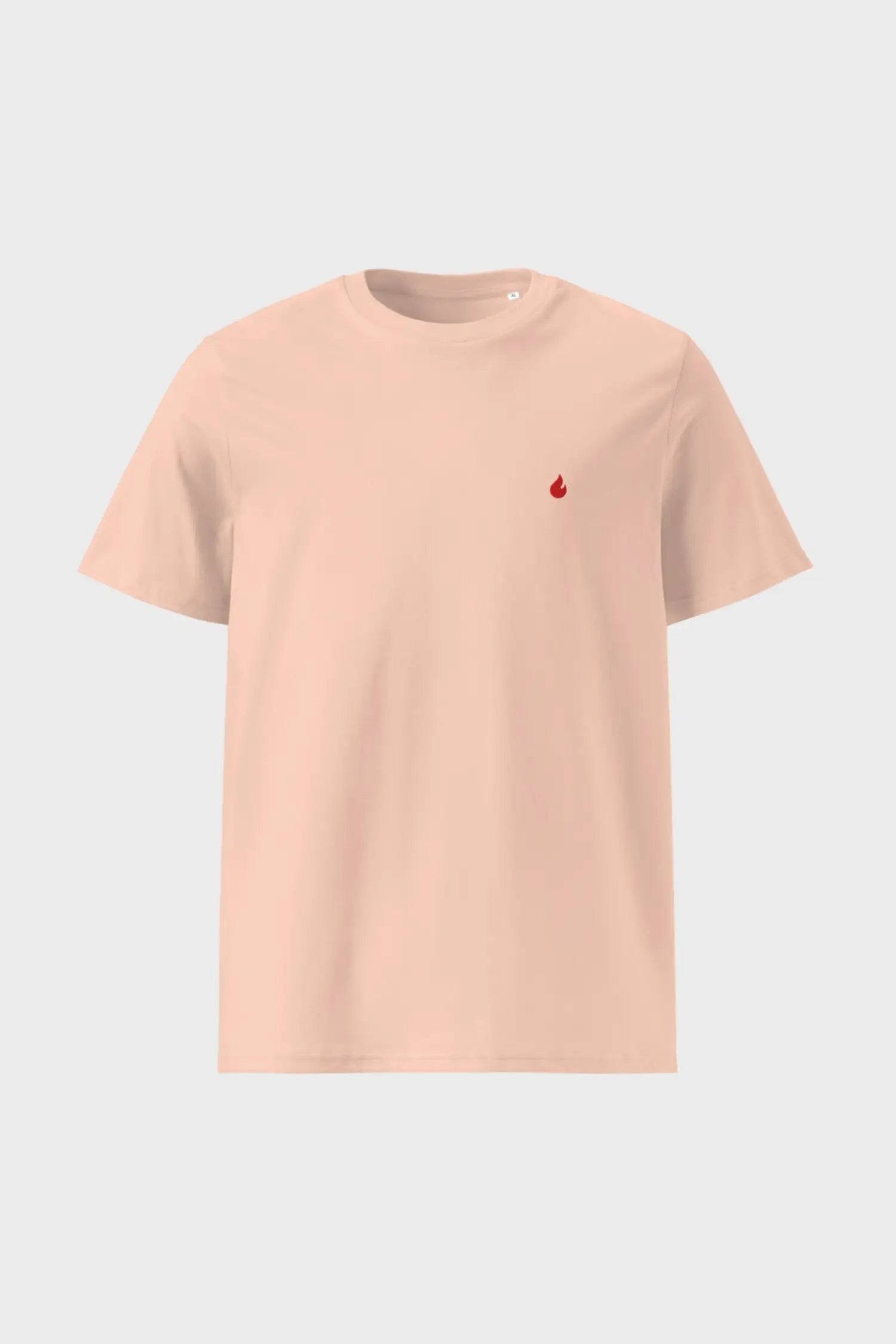 T-shirt flamme by Unichef Unisexe en coton biologique - Pêche / S