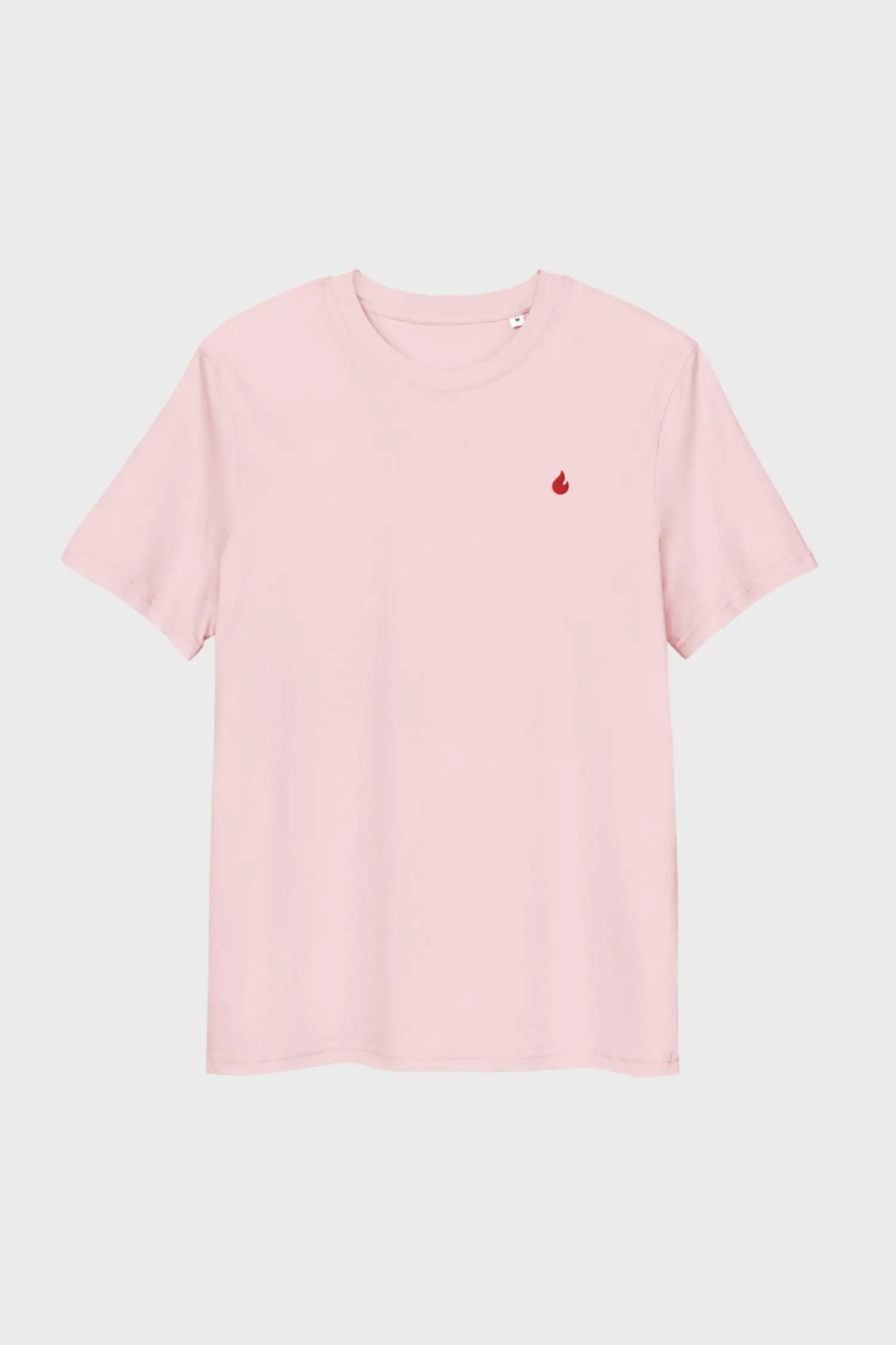 T-shirt flamme by Unichef Unisexe en coton biologique - Rose clair / S