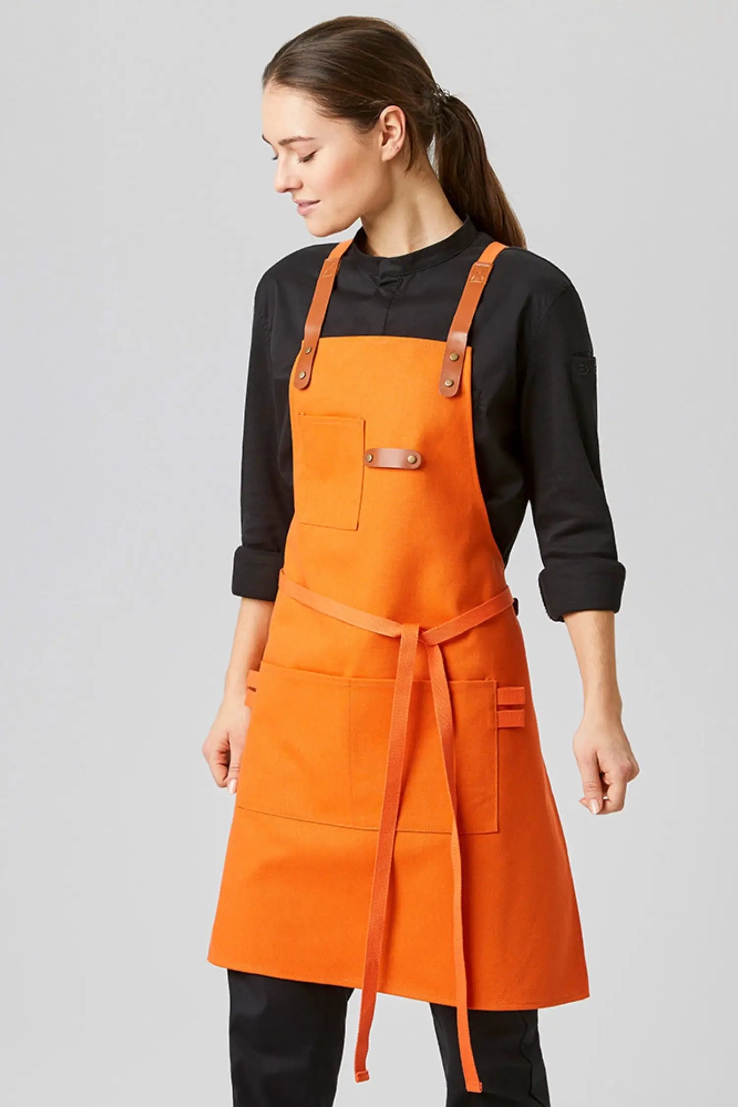 Tablier Cuisine Canvas - Orange vrai