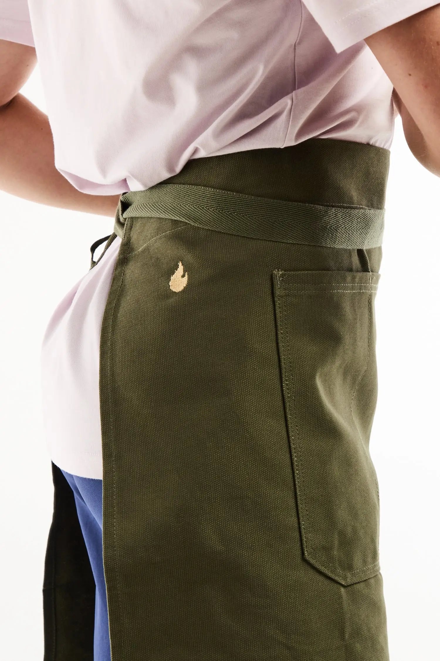 Tablier de cuisine court Flamme – 100% Coton Épais signé Unichef