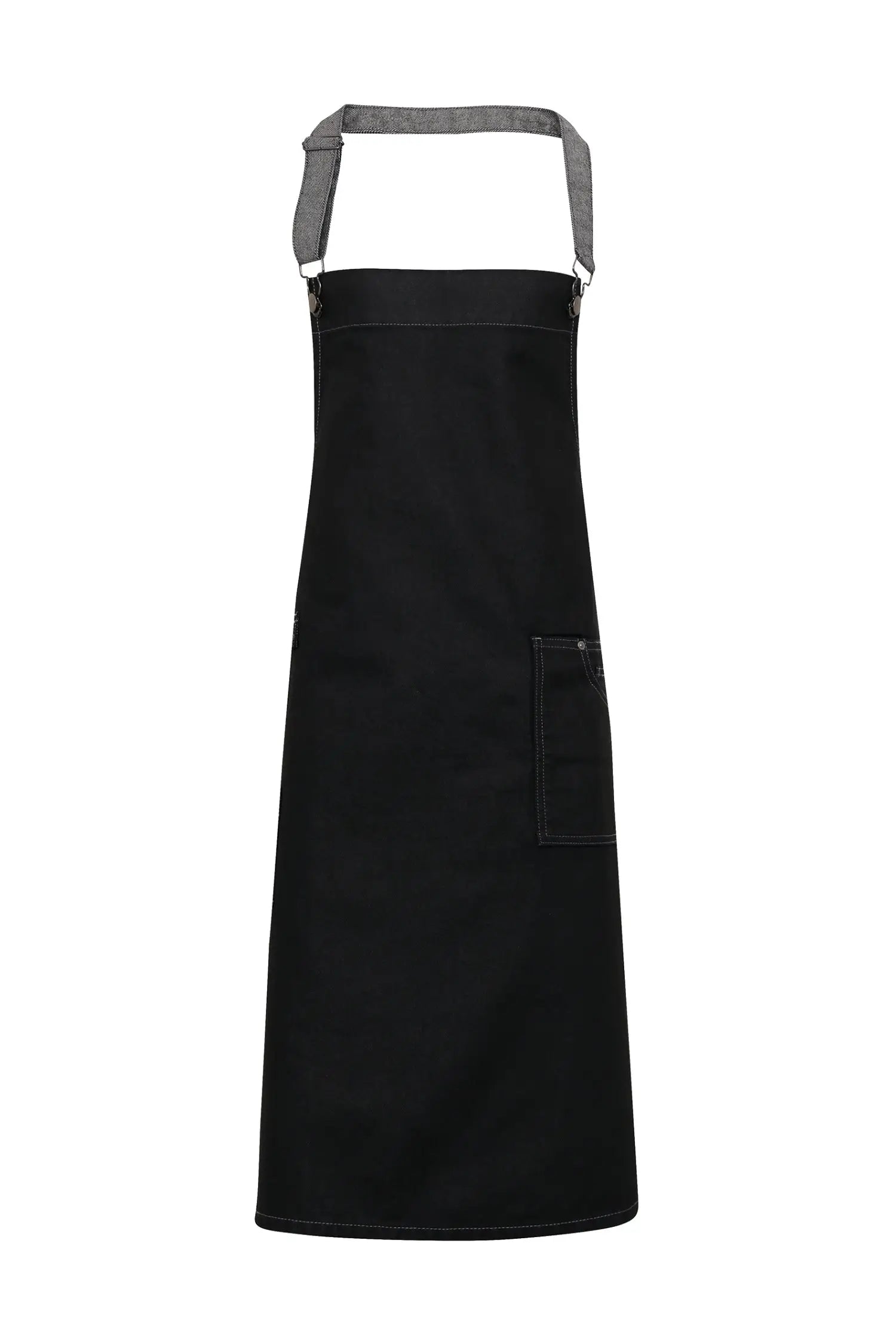 Tablier de cuisine denim avec Finition Acrylique - Noir