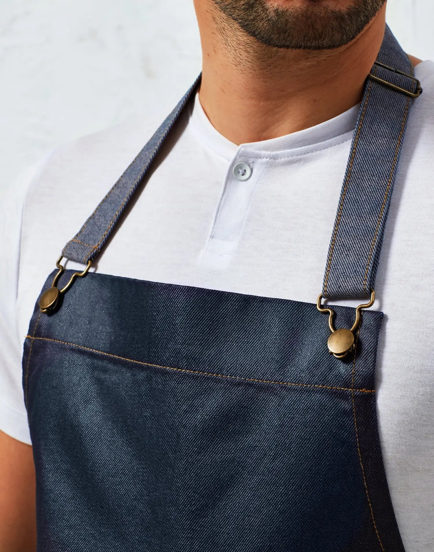 Tablier de cuisine denim avec Finition Acrylique