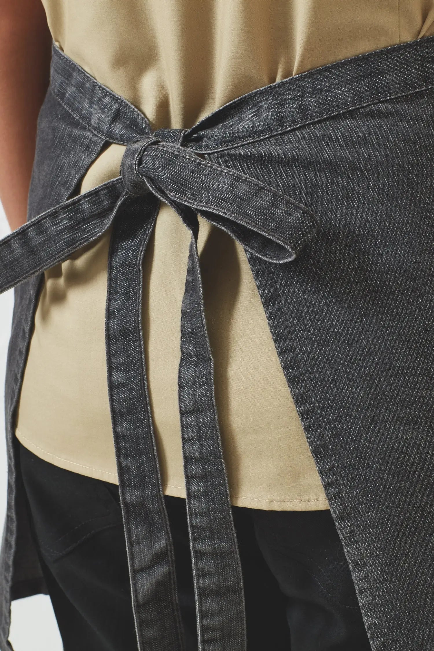Tablier de cuisine Denim Pro avec Couture Contrastée