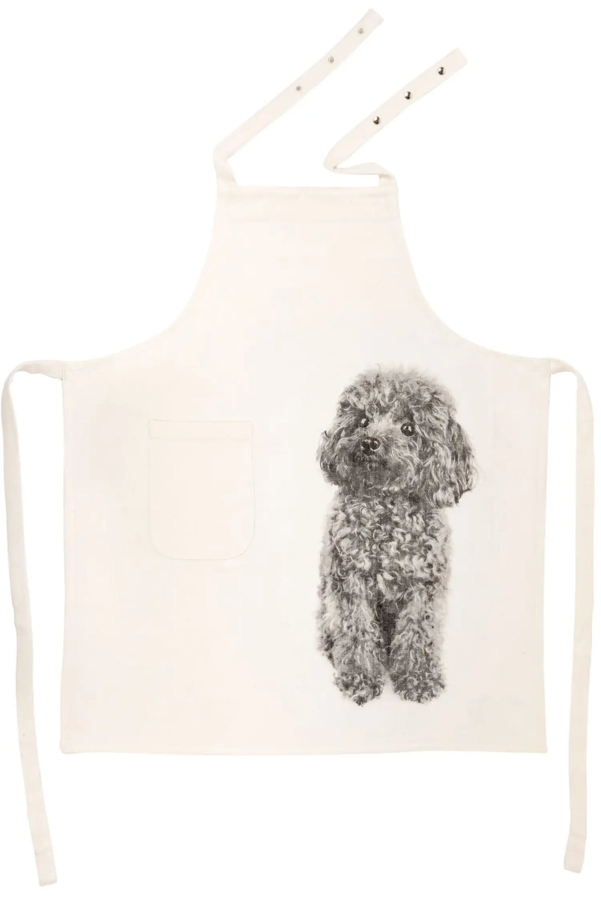 Tablier de cuisine Design Animalier Caniche Blanc et Noir